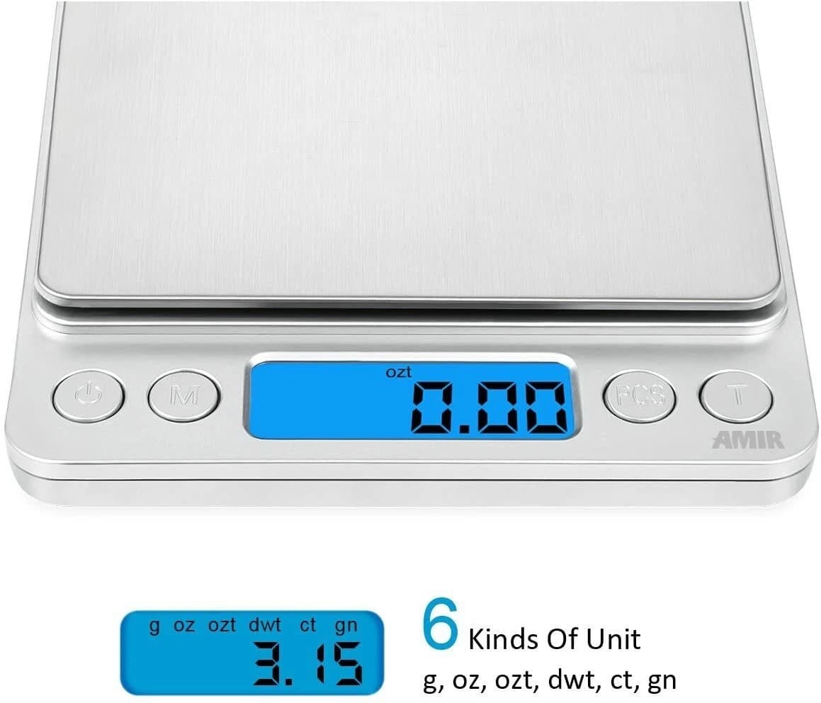 Digital Scale 3000g x 0.1g Jewelry Gold Silver Coin Gram Pocket Size Herb Grain 2