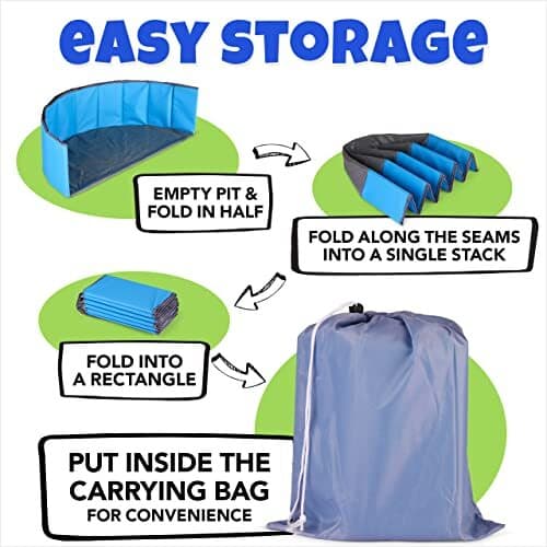 Ball Pit for Toddlers and Kids, Holds over 400 Balls, Soft, Foldable   5