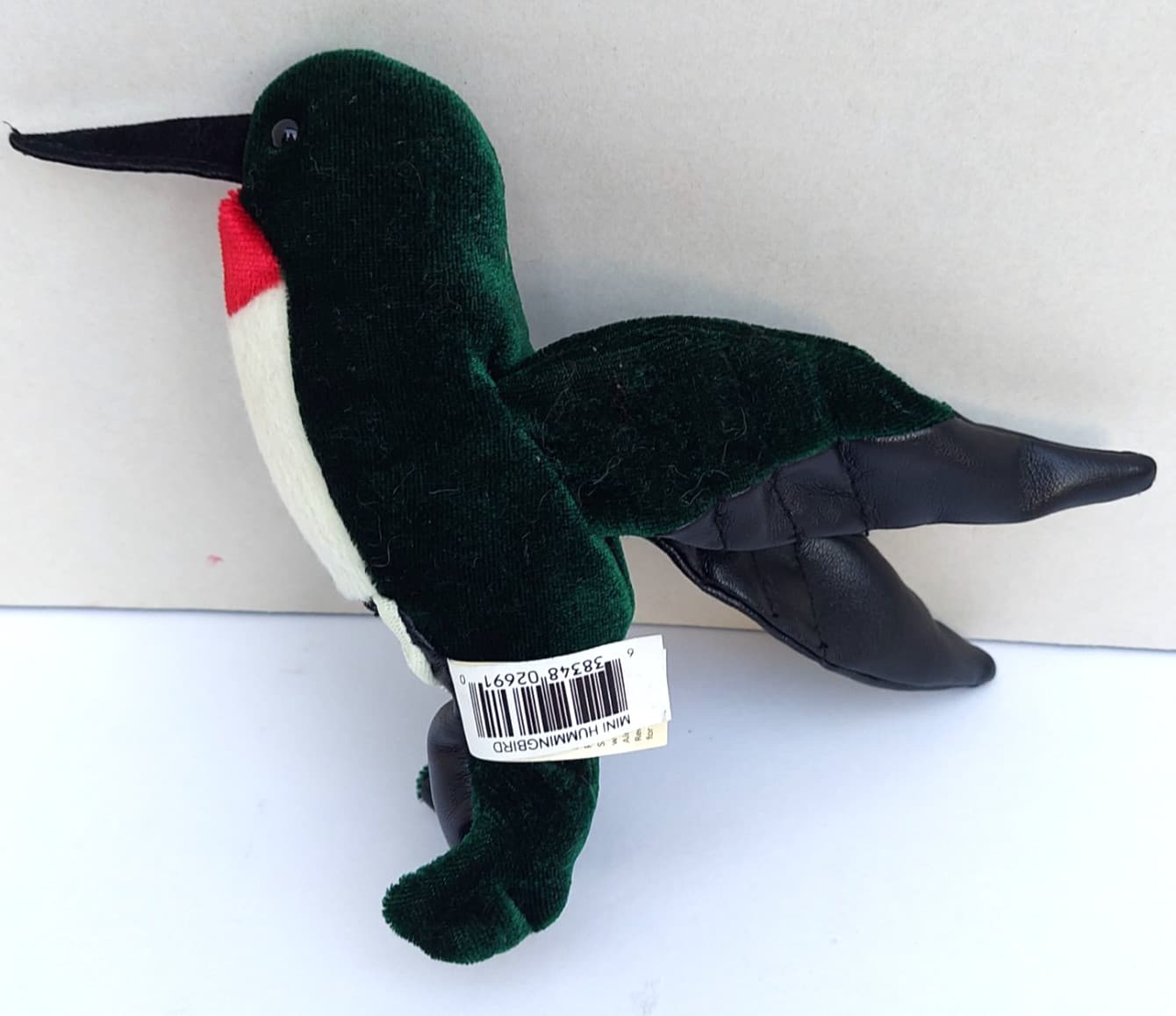 Folkmanis Mini Hummingbird Finger Puppet Ruby Throated Green Red Humming Bird 3