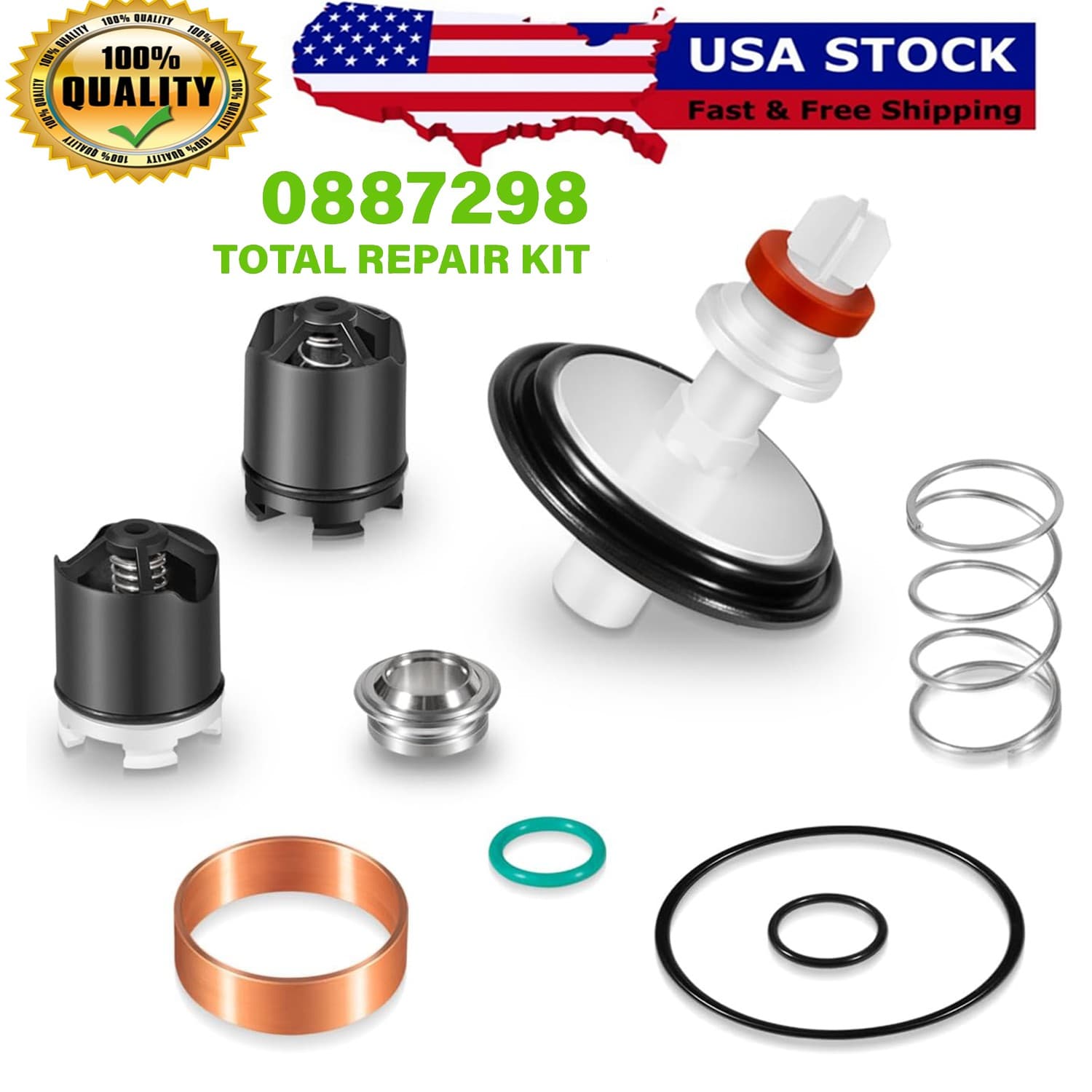 for Watts 1/4-1/2" LF009/009 Reduced Pressure Zone Total ValveRepair Kit 0887298