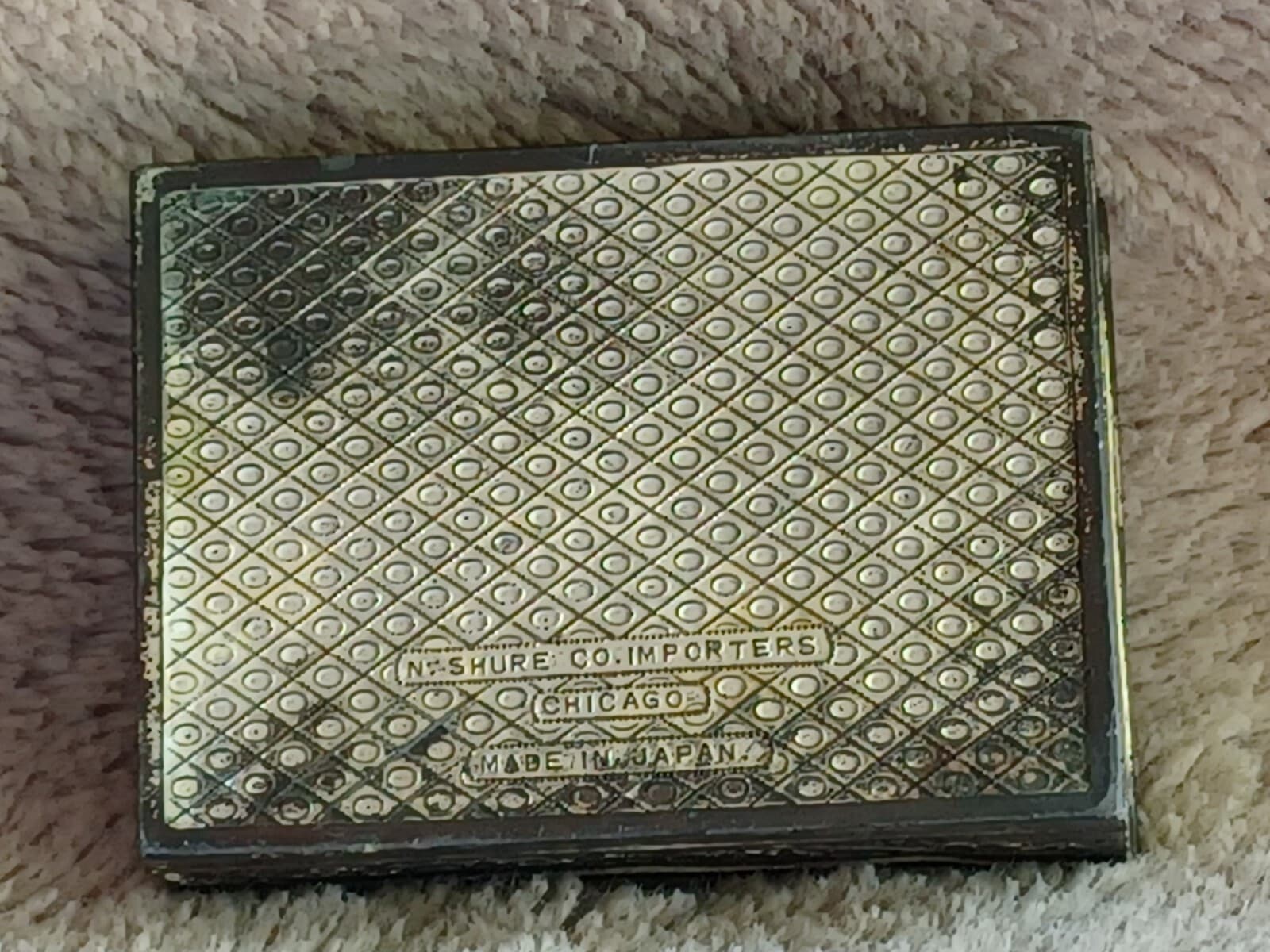 N Shure Trinket Box Chicago 1933 Inner Court Fort Dearborn Century Hinged Japan 5