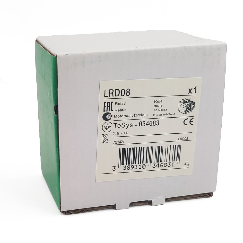 TeSys LRD08 Thermal Overload relay 2.5-4A fit for Schneider contactor LC1D09-38 5