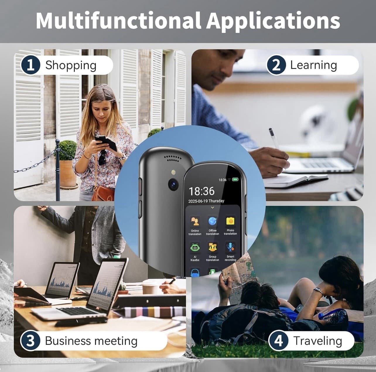 Language Translator Device No WiFi Needed 150+ Languages Instant Two Way Voice 6