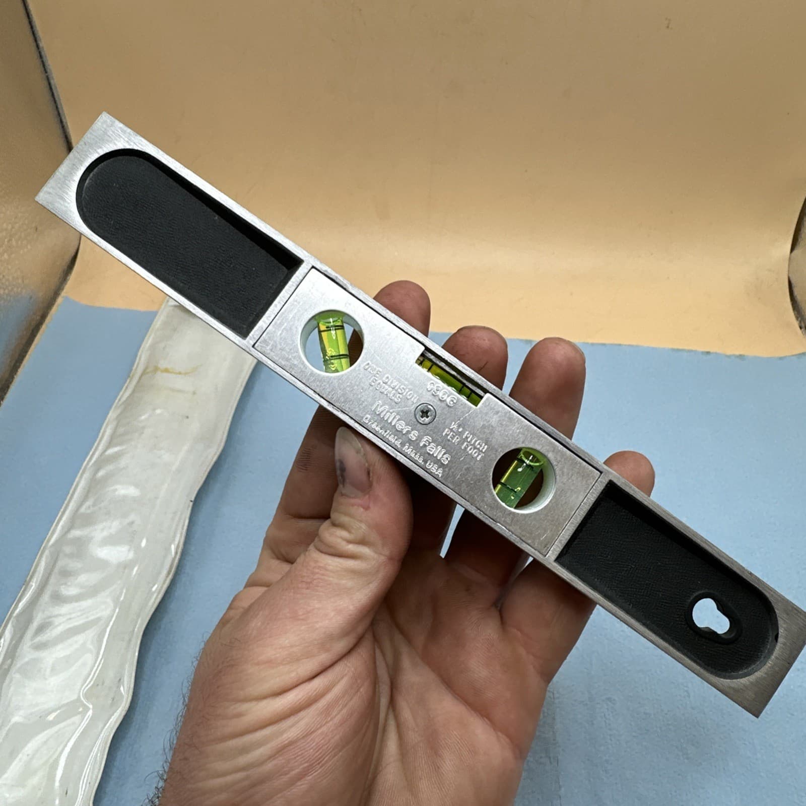 Nos Millers Falls 190C 9” Aluminum Torpedo Level USA 3