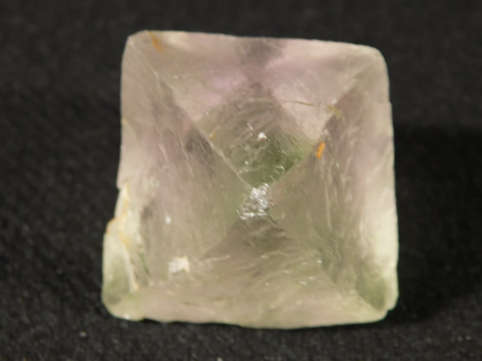 Larger! Semi Translucent! FLUORESCENT FLUORITE Octahedron CRYSTAL 71.6gr 3