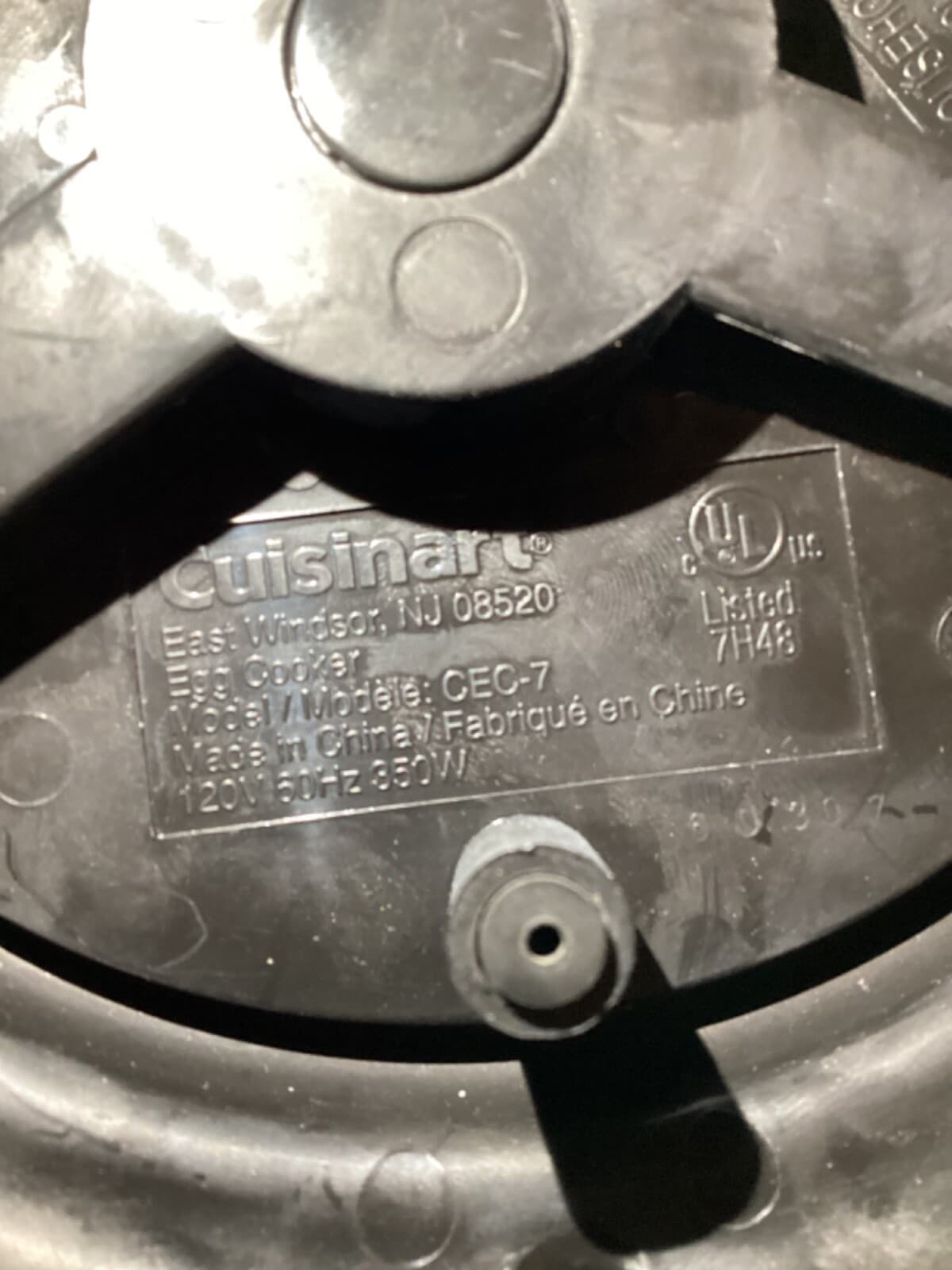 Cuisinart Egg Cooker Stainless Series Model CEC-7 Black Tested/Works No Mes Cup 5