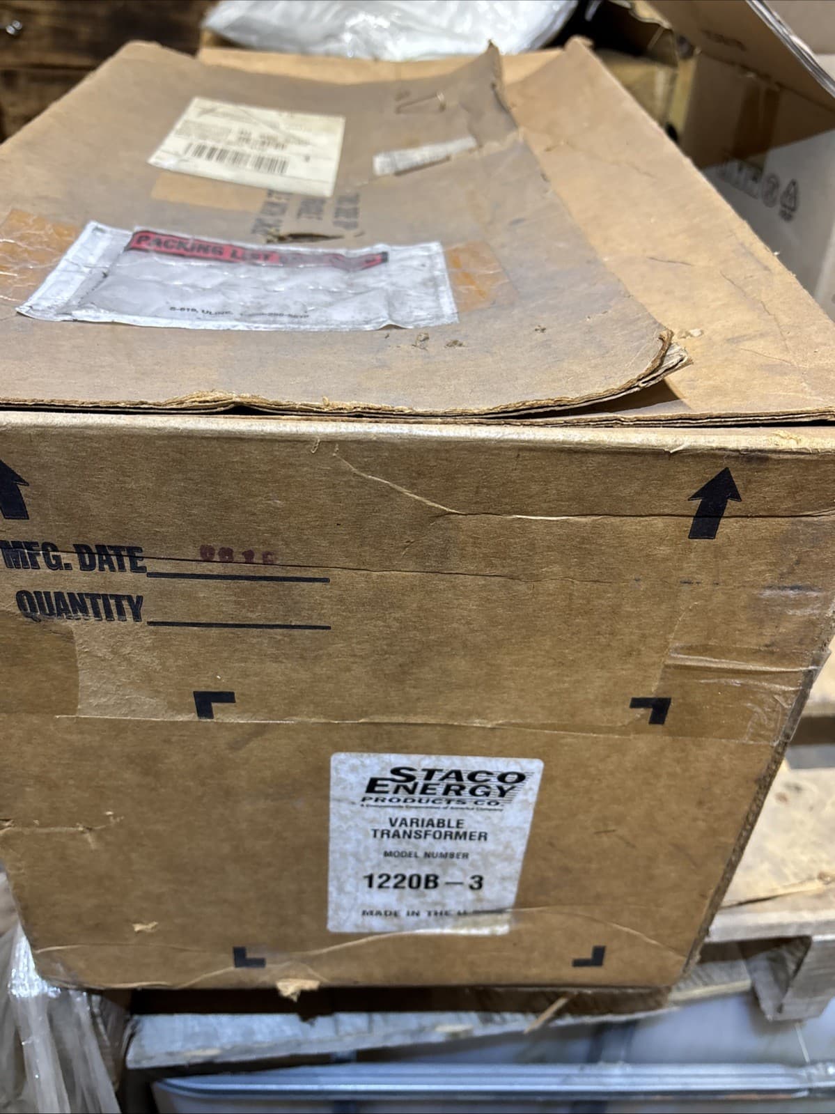 NEW Staco 1220B-3 Variac Variable Transformer; 480V, 60 Hz, 5A, 3 Phase Wye 2