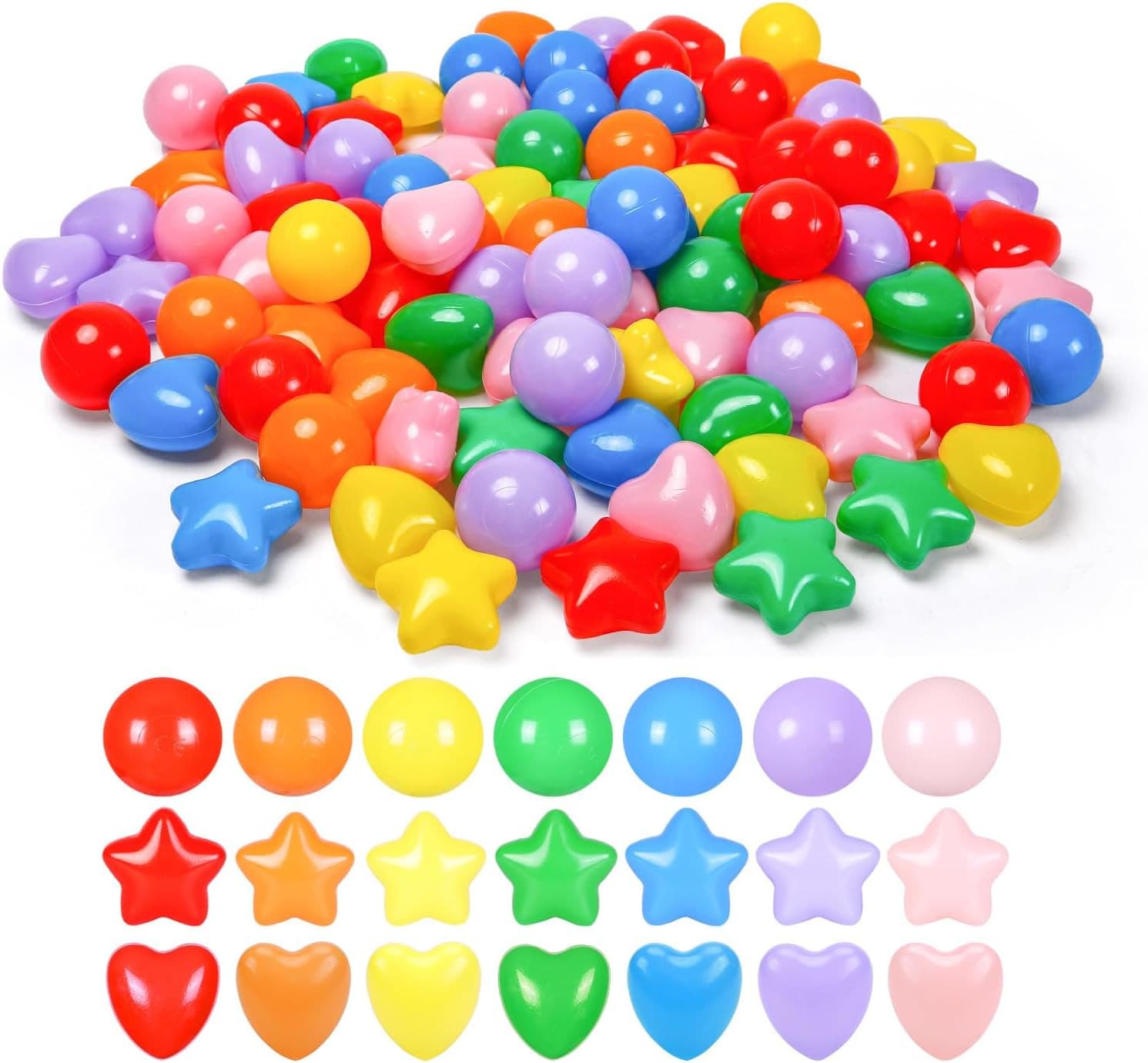 Ball Pit Balls 100 200 500 1000 Plastic Balls for Toddlers Phthalate Free BPA Fr