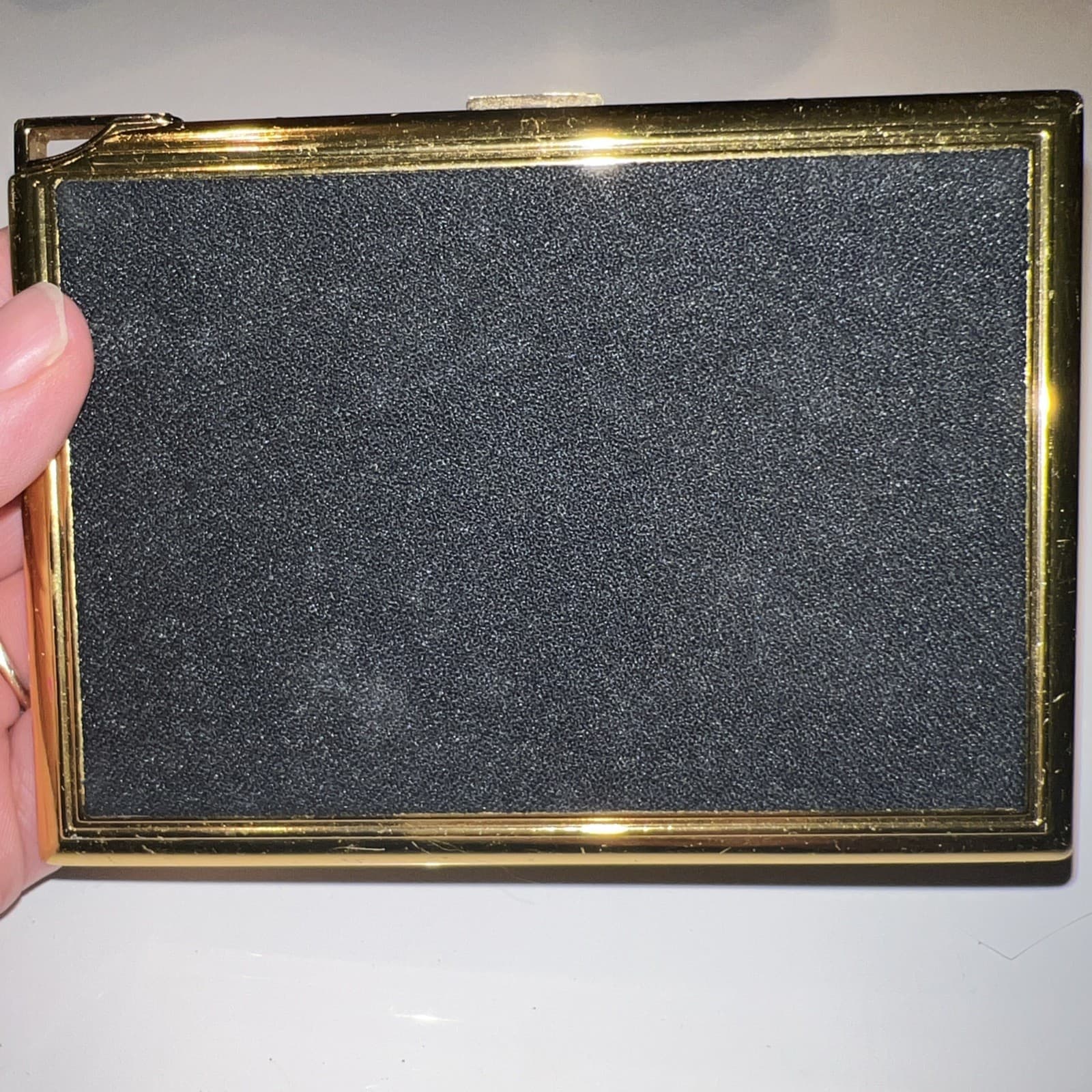 Rare VINTAGE COLIBRI CIGARETTE CASE WITH BUILT IN LIGHTER W/ NEEDLEPOINT FLOWERS 4