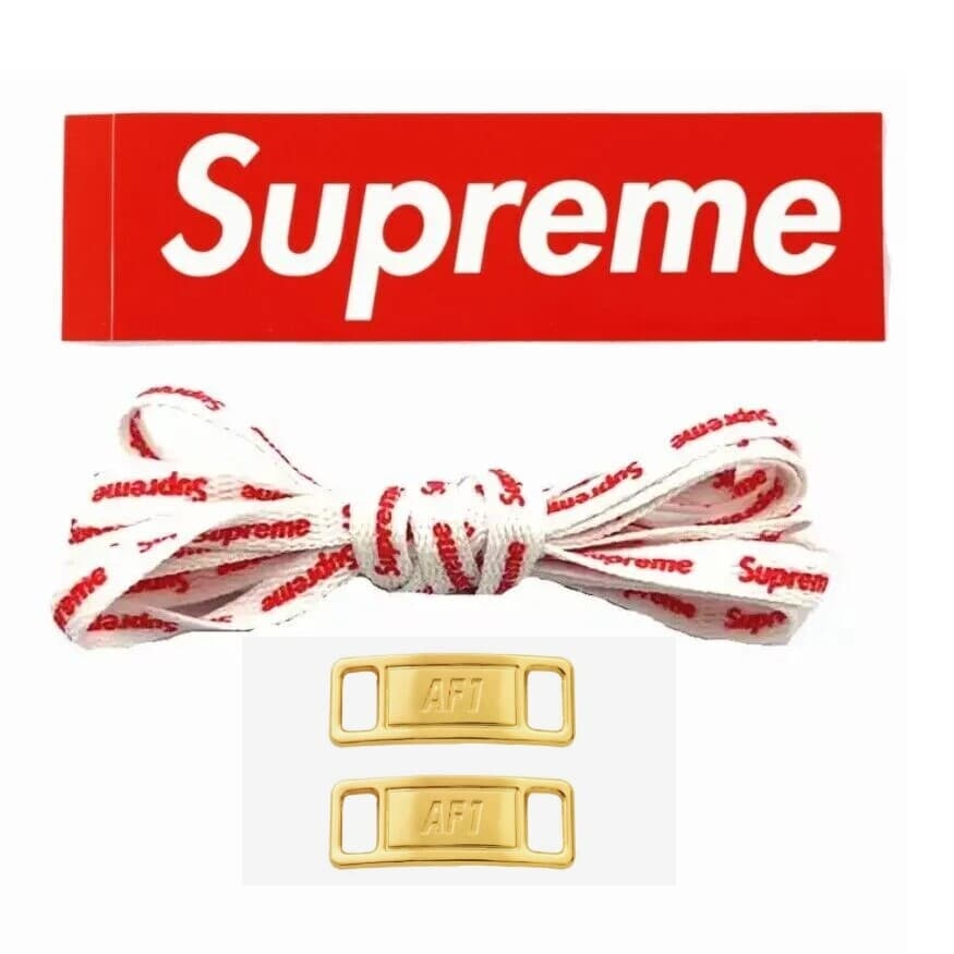 AF1 Lace Locks+ Supreme Shoe Laces BLACK, RED, WHITE WHEAT jordan dunks airforce