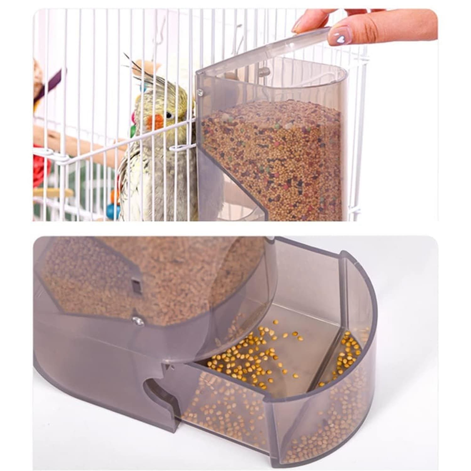 Automatic Bird Feeder No-Mess Bird Feeder Parrot Feeder Cage Accessories for ... 5