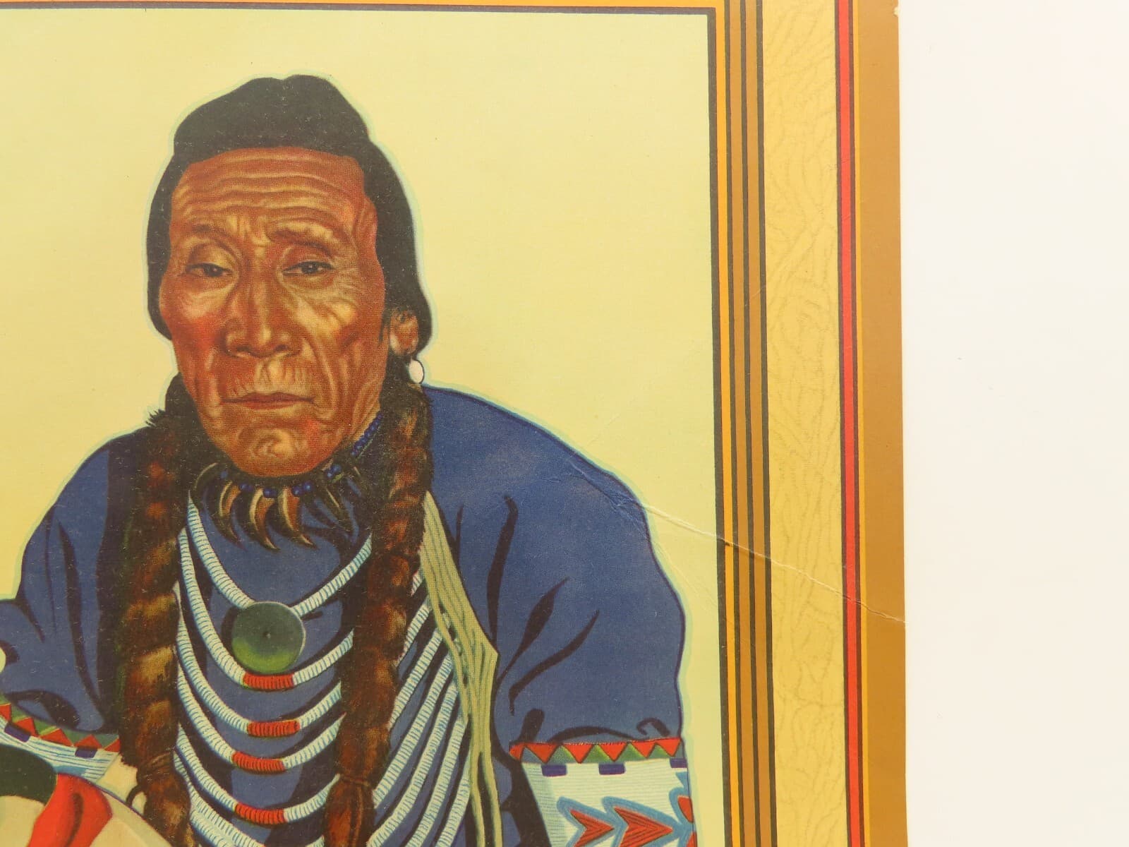 Vintage Indian Picture Turtle And Setting Mou Glacier National Parl Winold Reiss 2