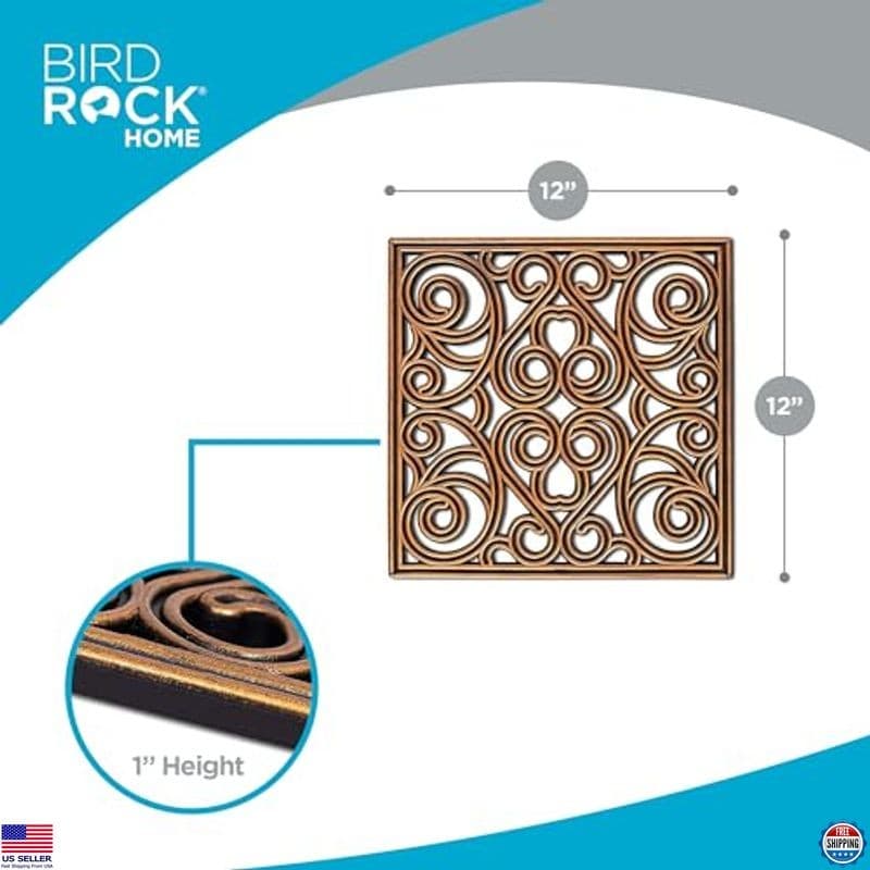 BIRDROCK HOME Copper Decorative Rubber Stepping Stones - Set of 3 Garden Pavers 2