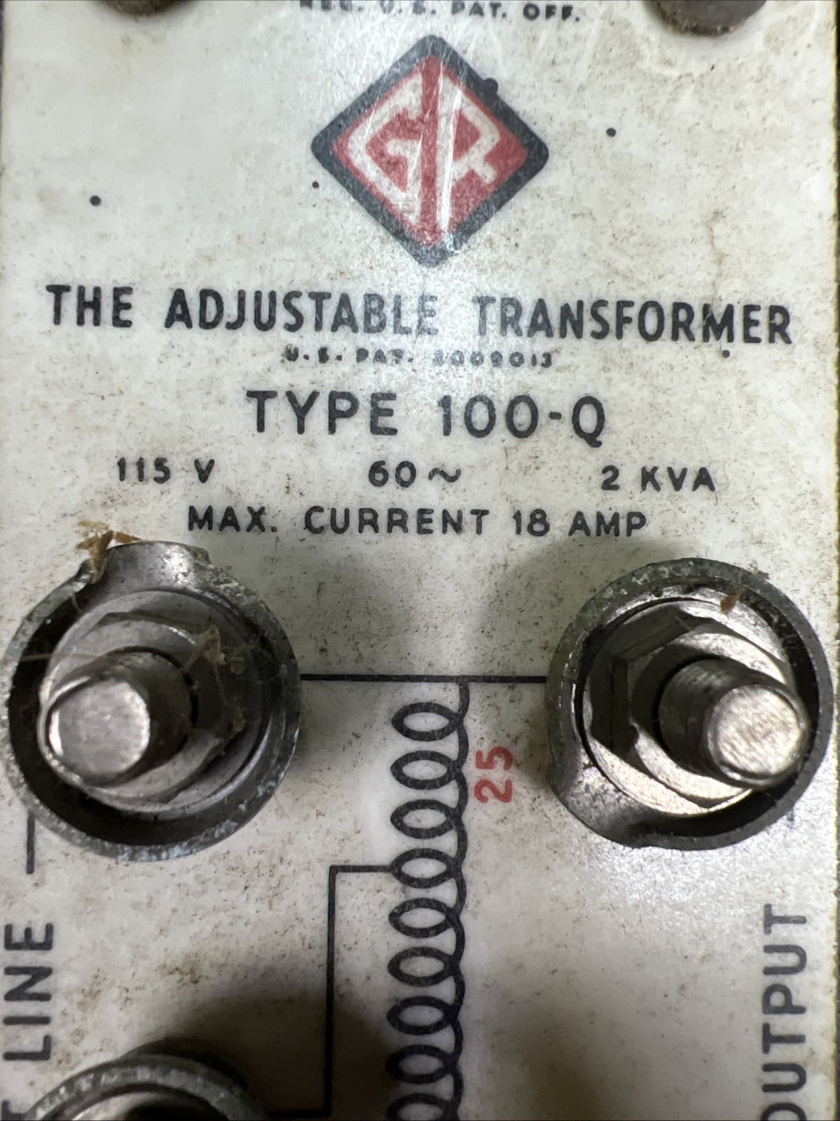General Radio Variac Type 100Q 100-q Variable Transformer not tested 3