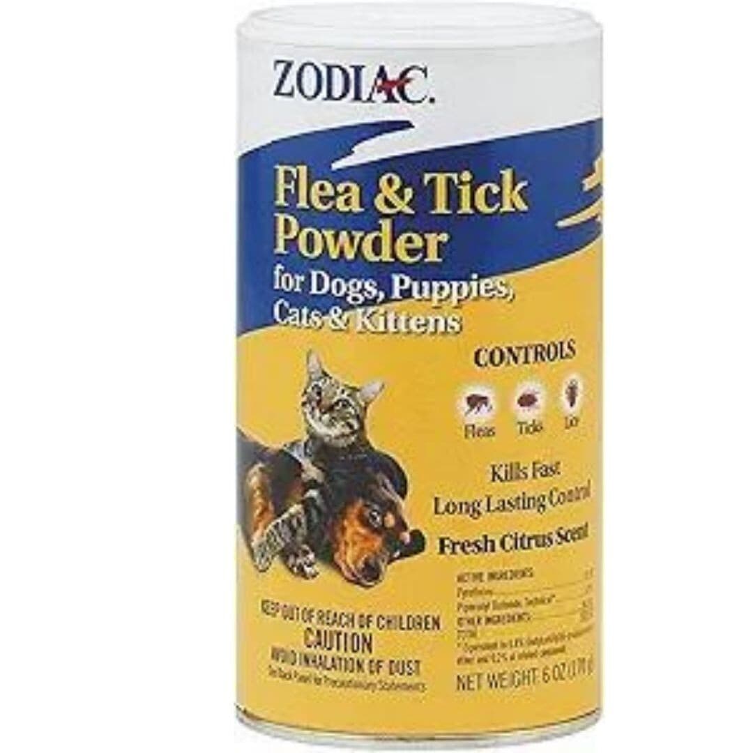 Zodiac Flea & Tick Powder with Shaker Top for Dogs Puppies Cats & Kittens 6 oz 3