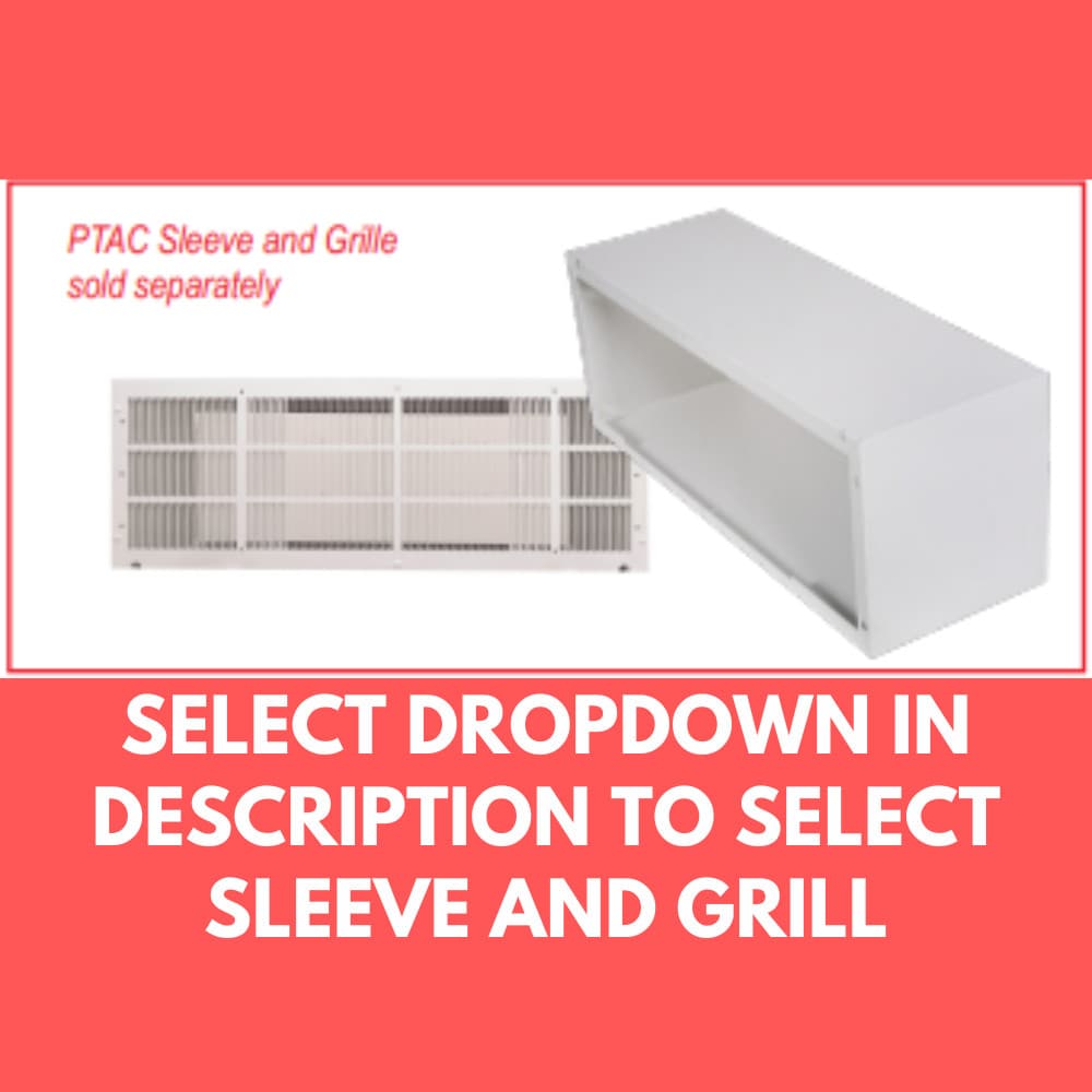 OLMO 12000 BTU Smart PTAC AC/Heat 230V Through Wall Remote Control Sleeve Grill 5