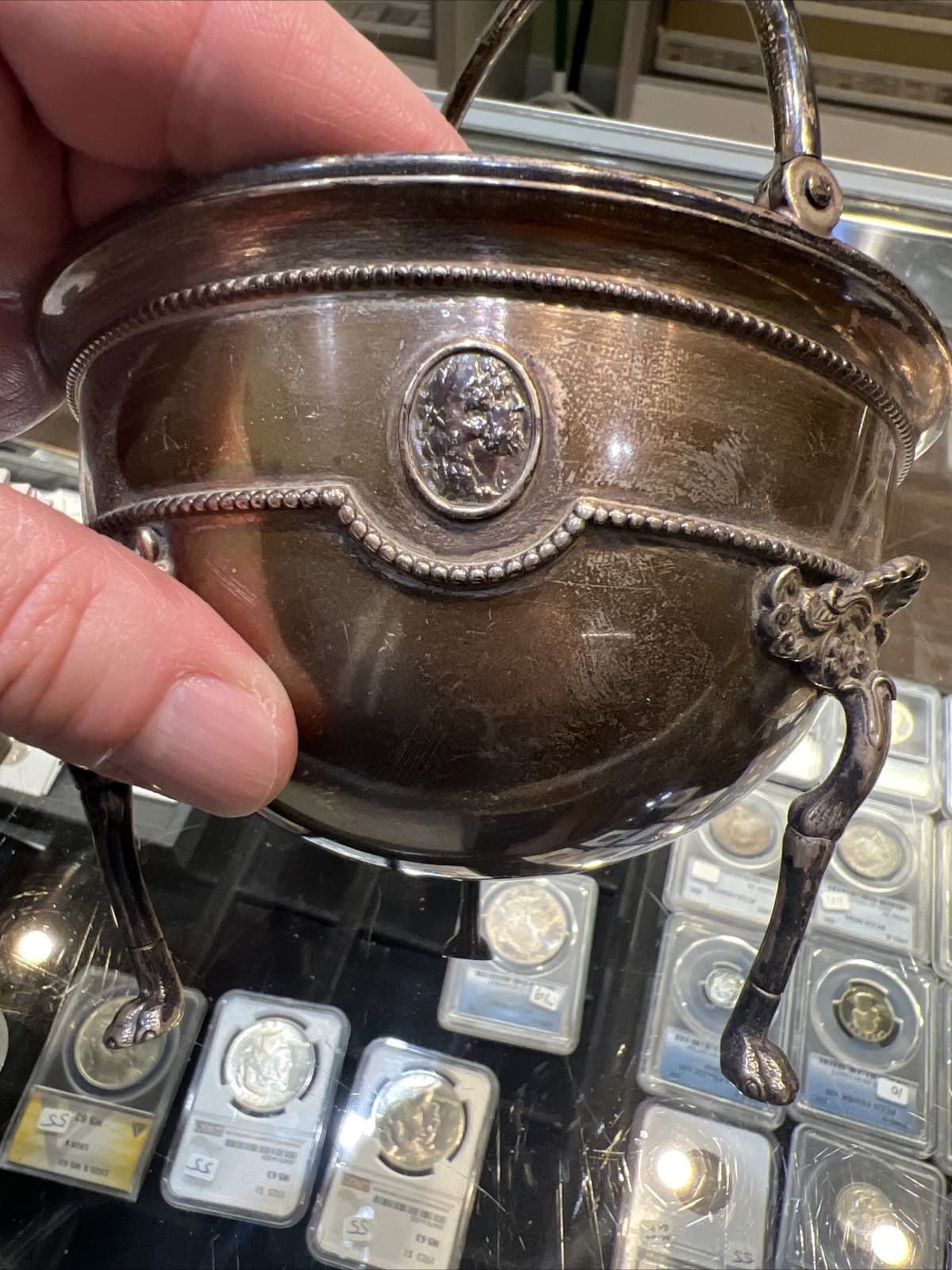 Tiffany & Company Sterling Silver Footed Bowl 9932 With Handle 2