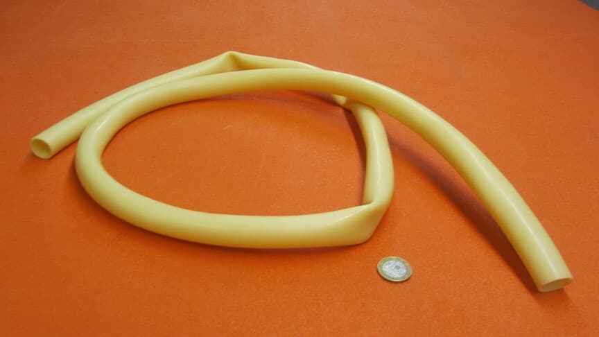 Latex Rubber Tubing Shore A35 Amber 7/8" OD x 3/4" ID x 1/16" Wall x 5 Ft Length 3