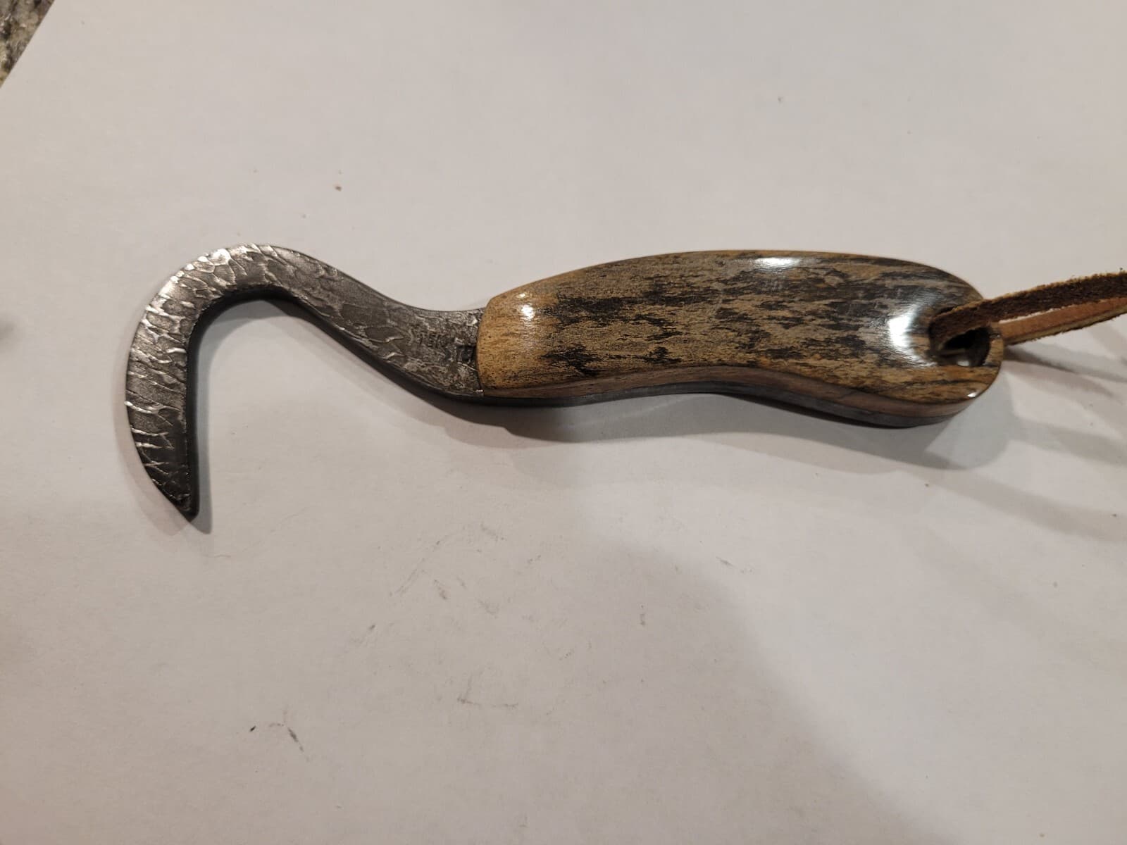 STEK Damascus Steel Hoof Pick Wooly Mamoth Scale Craig Steketee 3