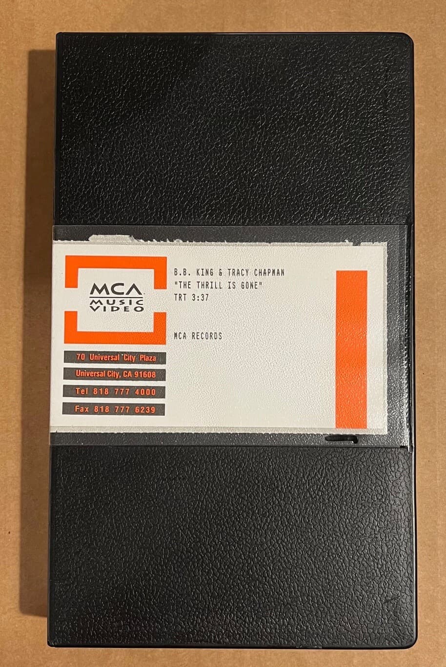 B.B. King & Tracy Chapman - The Thrill Is Gone RARE promo VHS video single