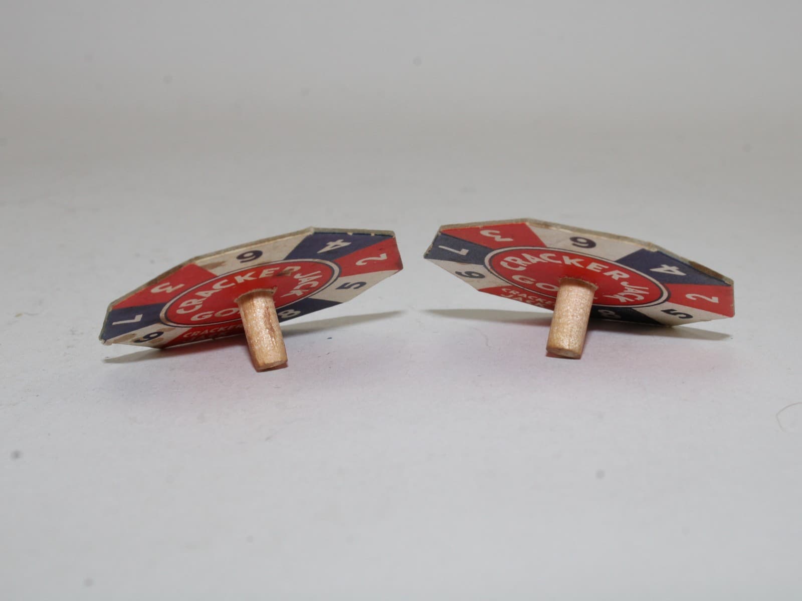 Pair of Rare 1920's Cracker Jack Golf Spinning Cardboard Prize Game 6
