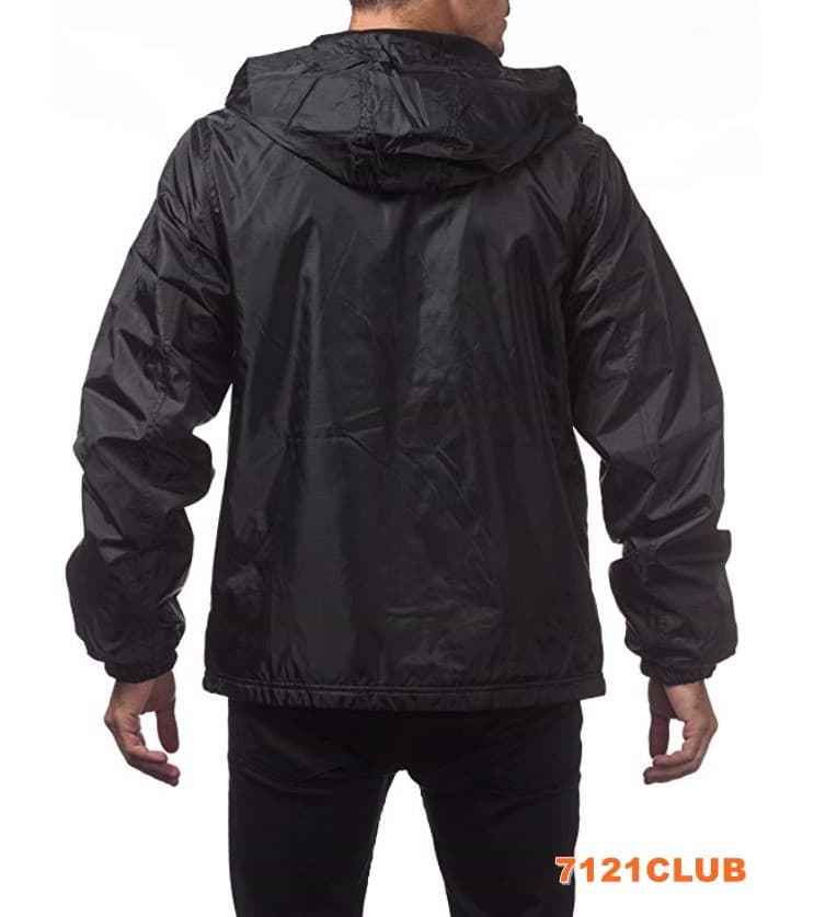 PRO CLUB MEN'S WINDBREAKER LIGHTWEIGHT WATERPROOF HOODED RAIN JACKET BIG & TALL 5