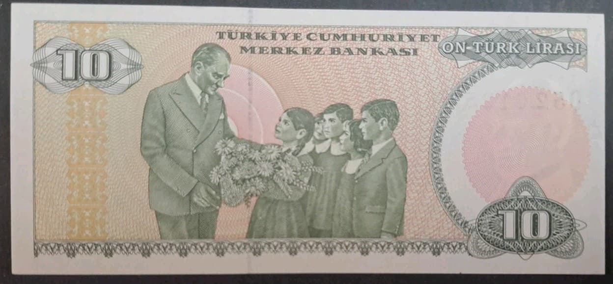 (1982) Türkiye 10 Lirası P193 D52-012535. 2