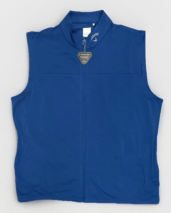 Callaway® Golf Men's Pro Spin Opti-Dri UPF50 Vest Sz. 2XL NEW CGVFE043DS BLUE