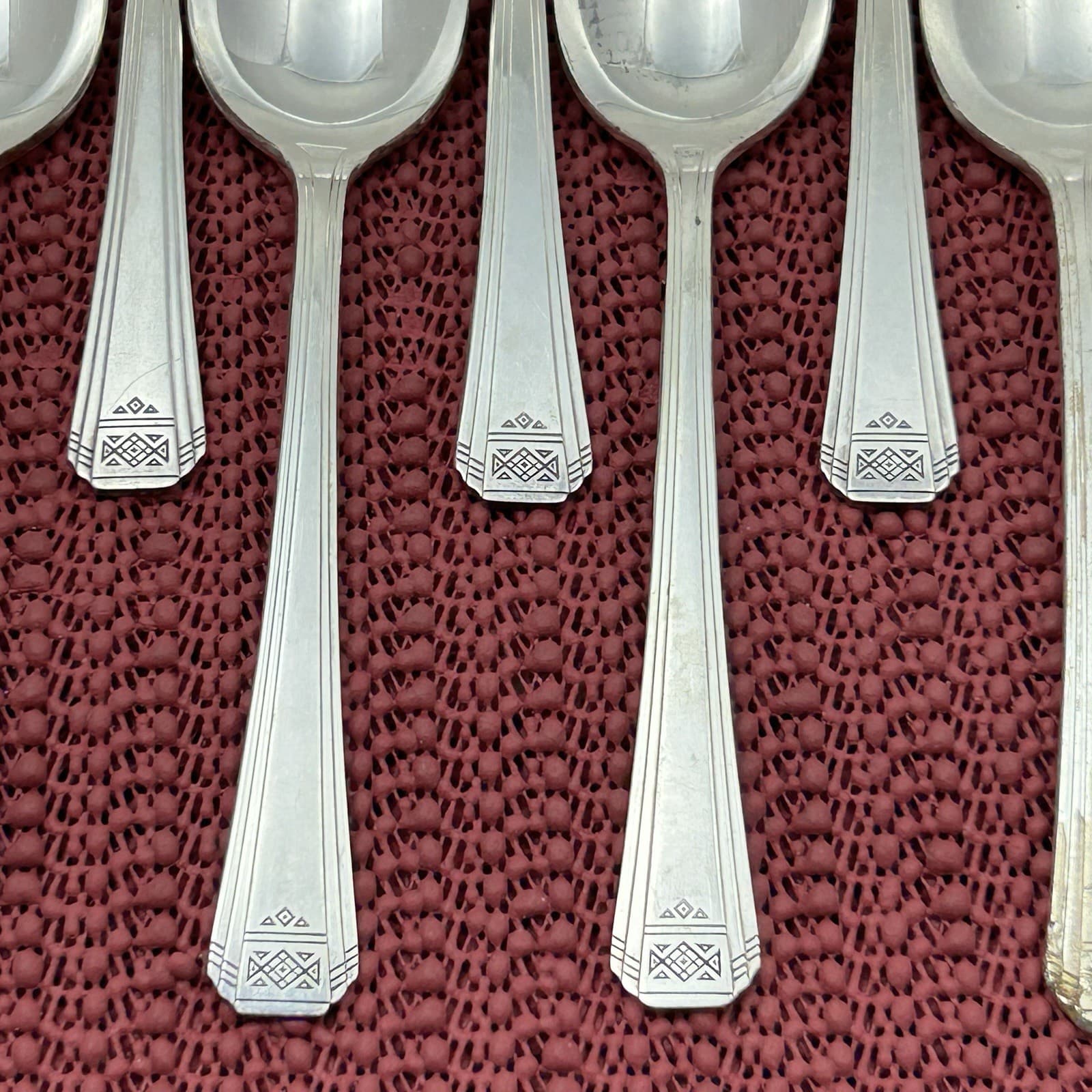13 Teaspoons 1930 SKYLINE-SKYCREST Simeon & George Rogers Oneida Silverplate 4
