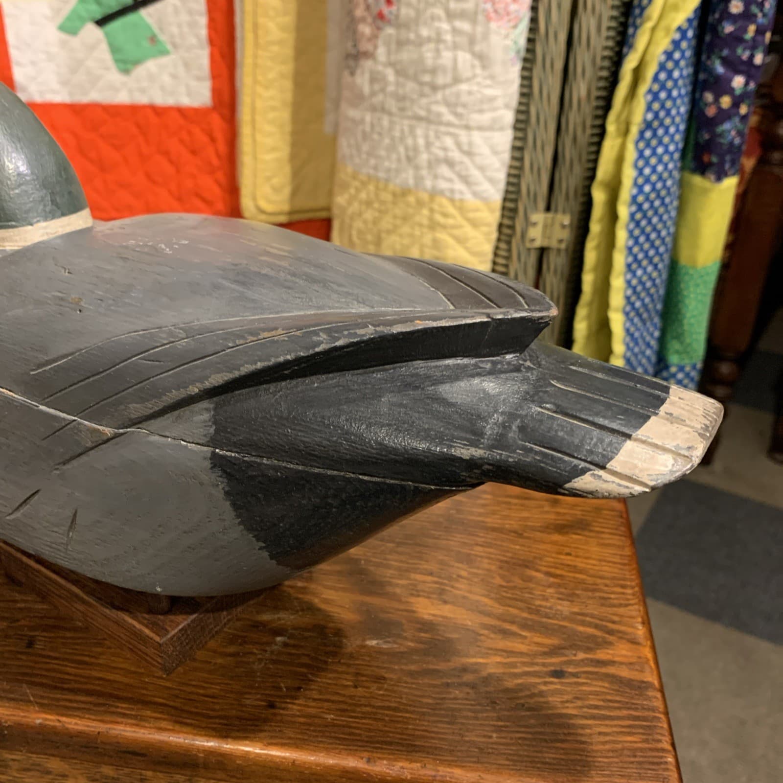 Vintage Never Rigged JOHN MARINKOS Hollow Mallard Duck Decoy Original NJ Decoy 6