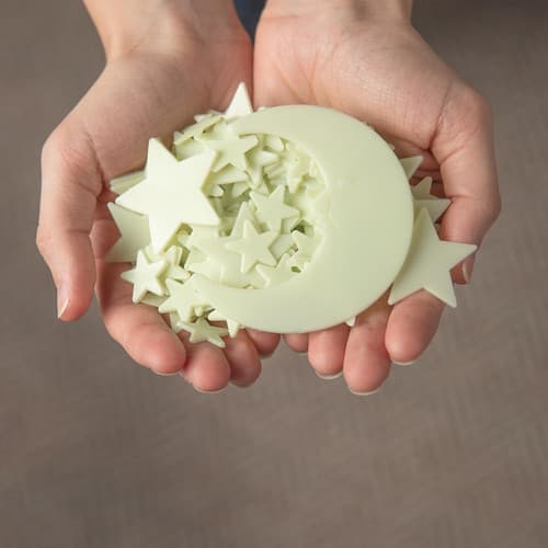 Happy Hippo 111 Glow in The Dark Stars for Ceiling with Bonus Moon... 2