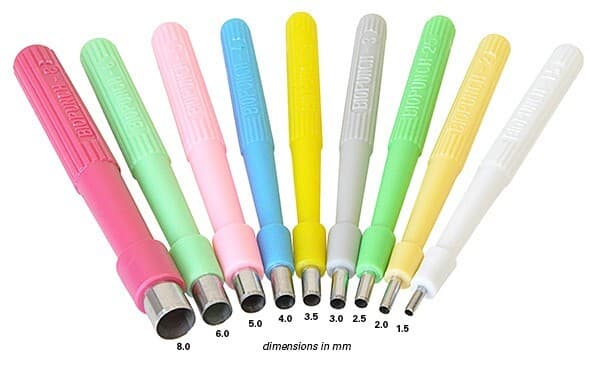 Disposable Sterile Micro Dermal Body Piercing Biopsy Punches Tools Set Of 50 Pcs