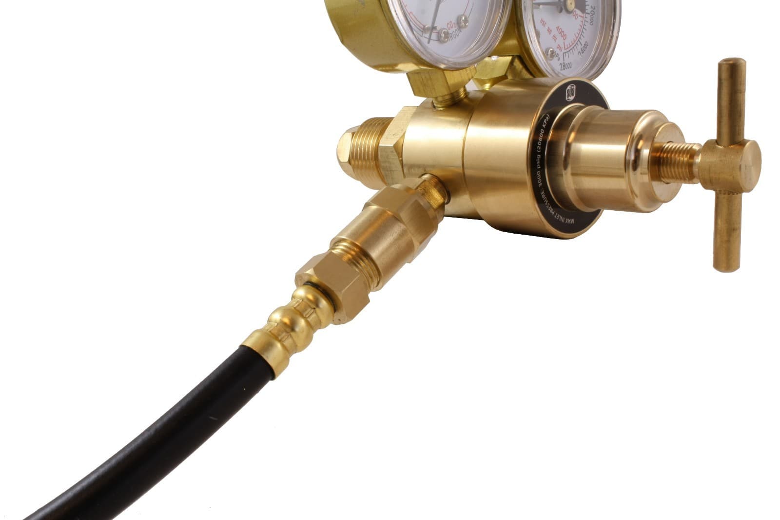 Industrial Argon Regulator/Flowmeter Gauges for MIG & TIG Welders + 5 Feet Hose 5