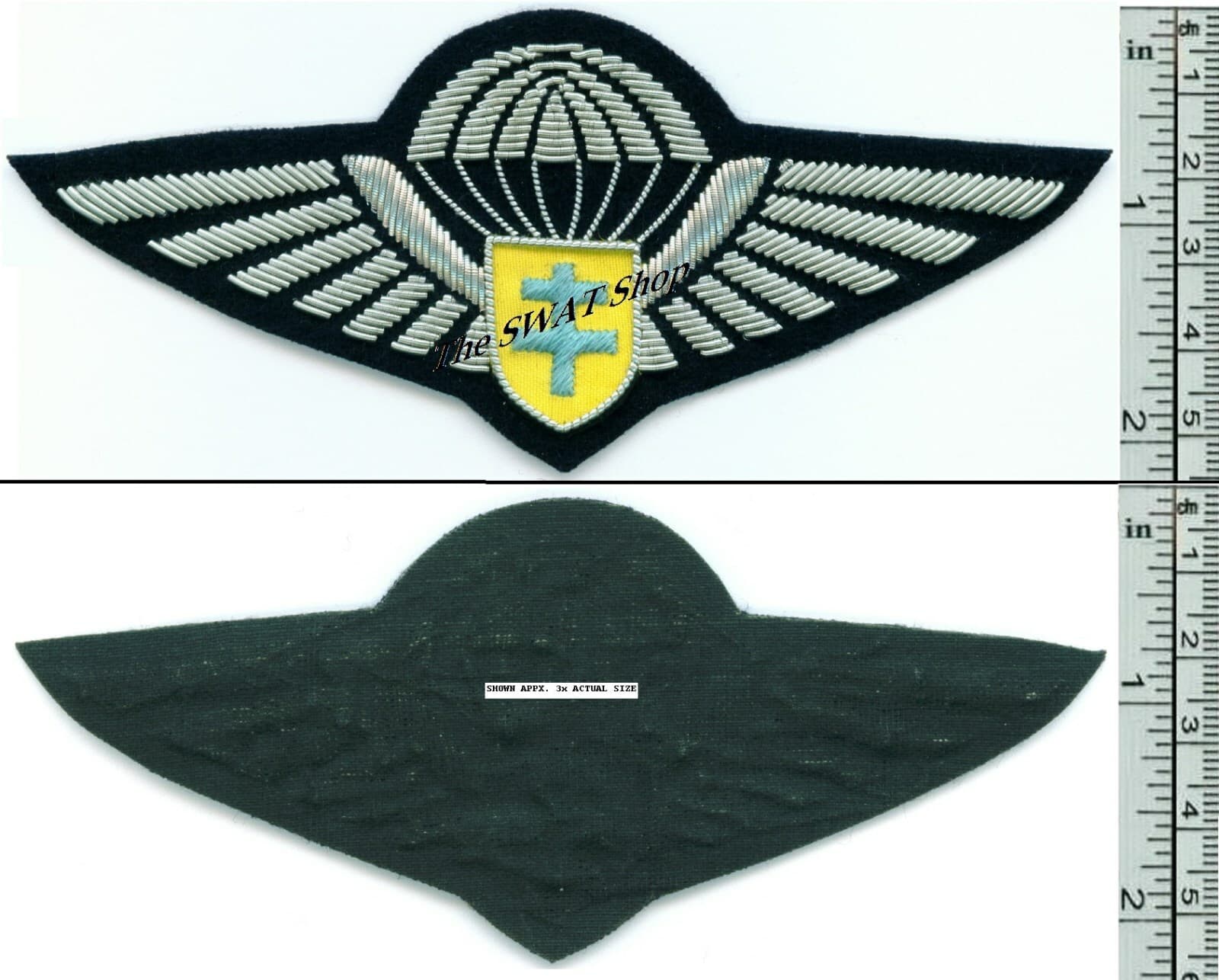 FREE FRENCH FORCES WWII PARACHUTE WINGS FRANCE F.F.L. BULLION
