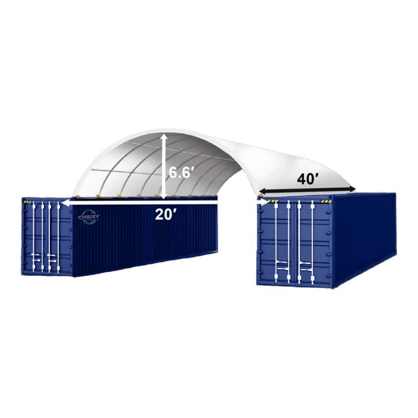 20x40FT Container Shelter Canopy Building | 11OZ PE | Easy Install Value Pack 2