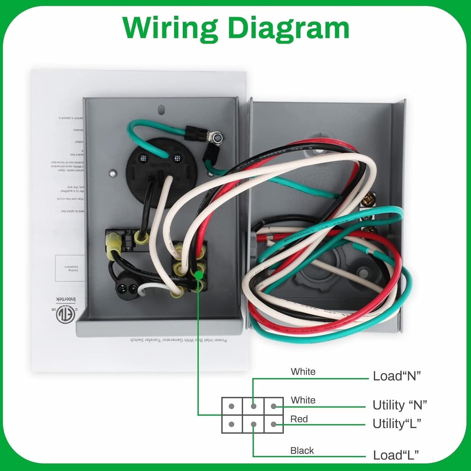 15 Amp Generator Transfer Switches, UL/ETL Listed Generator Manual Transfer Swit 4