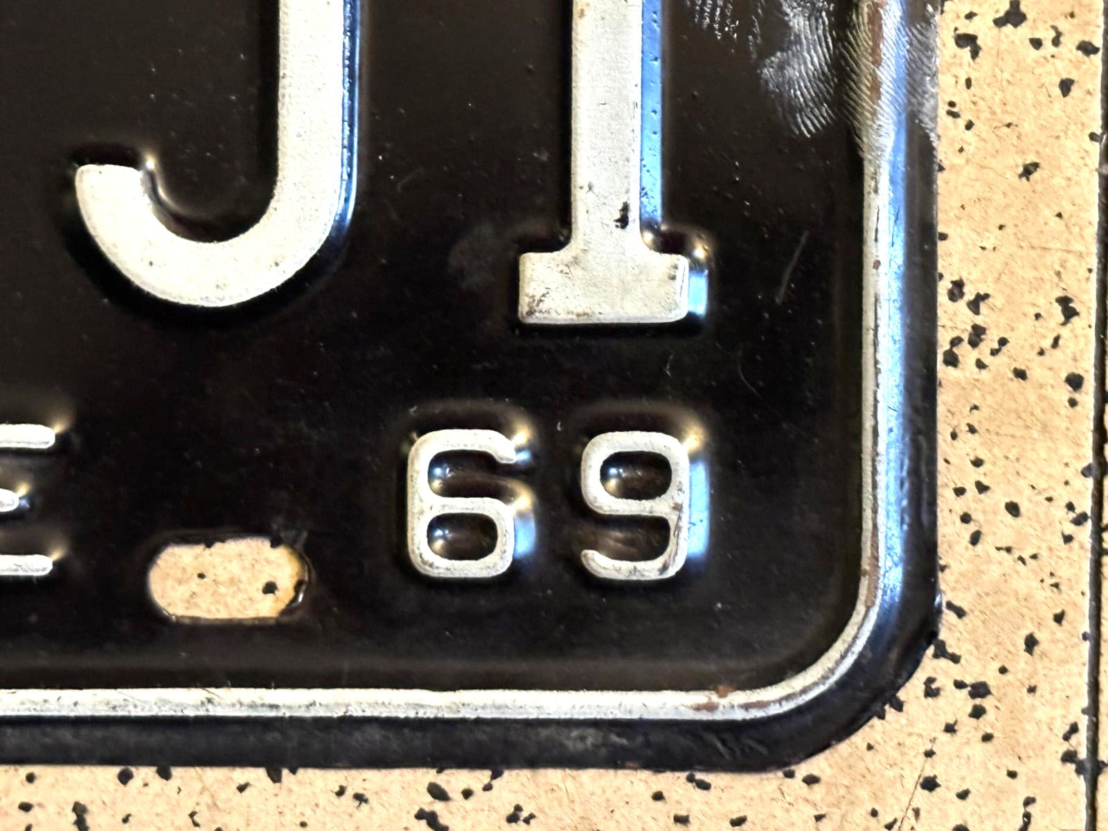 1969 GEORGIA license plate – THOMAS CO – ORIGINAL SHARP vintage antique car tag 6