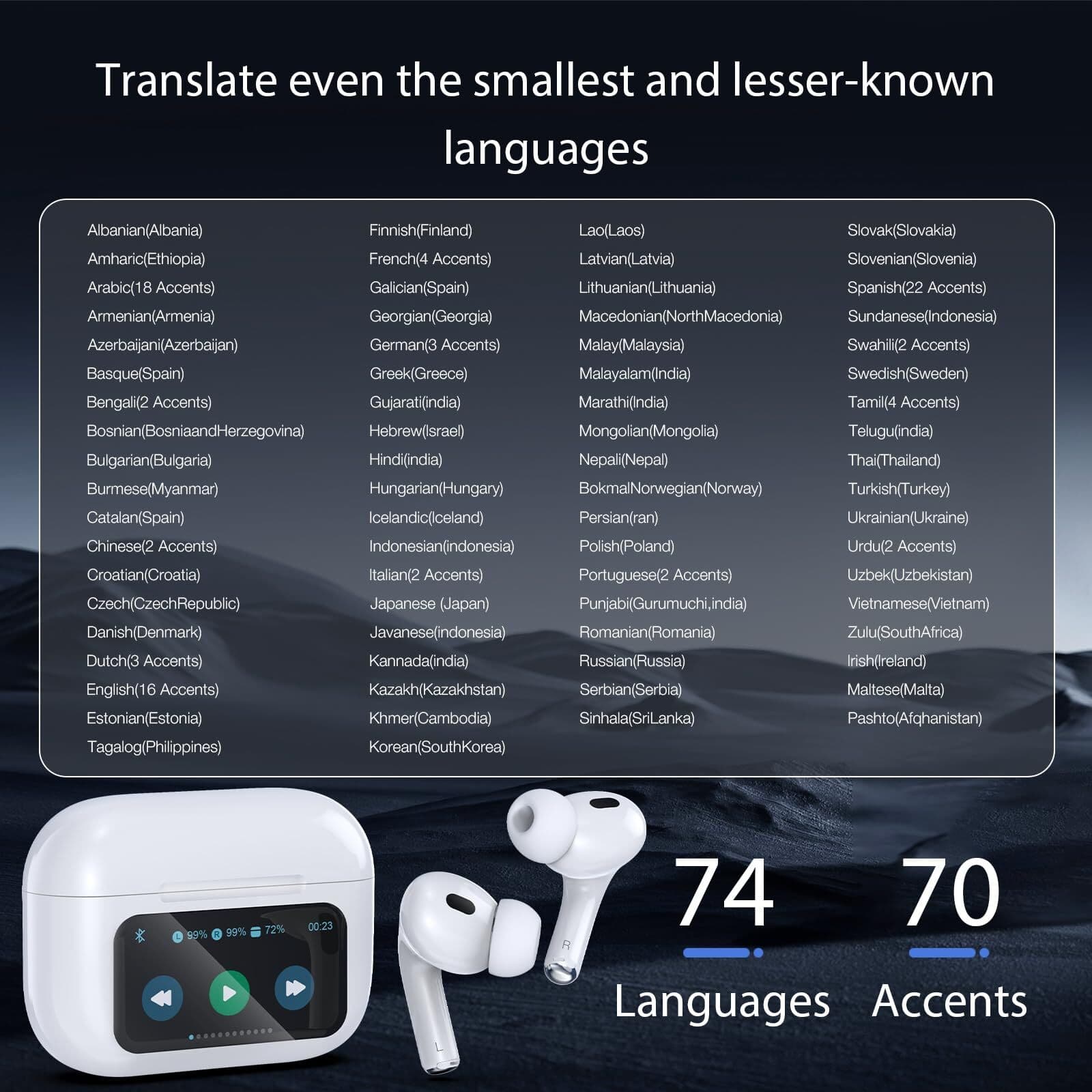 Auriculares Traductor De 144 Idiomas Traduccion en Tiempo Real Para iOS/Android 3