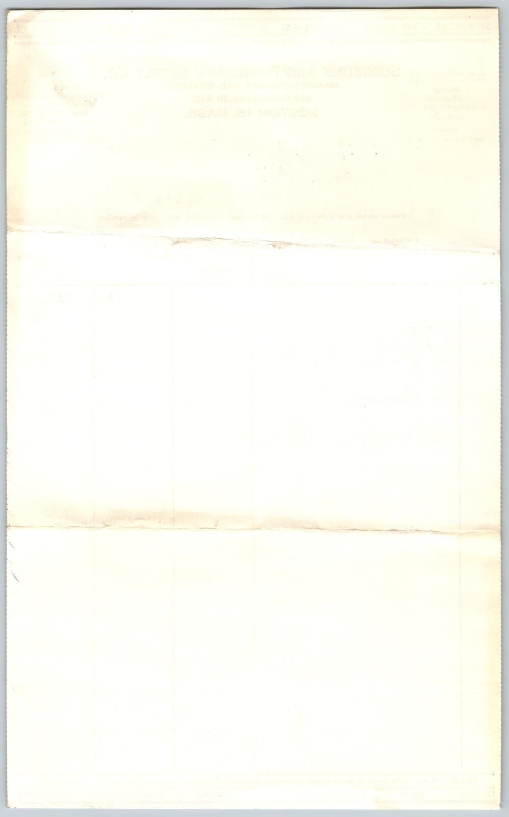 Surgeons' and Physicians' Supply Co. Boston, MA May 1 1960 Billhead 2