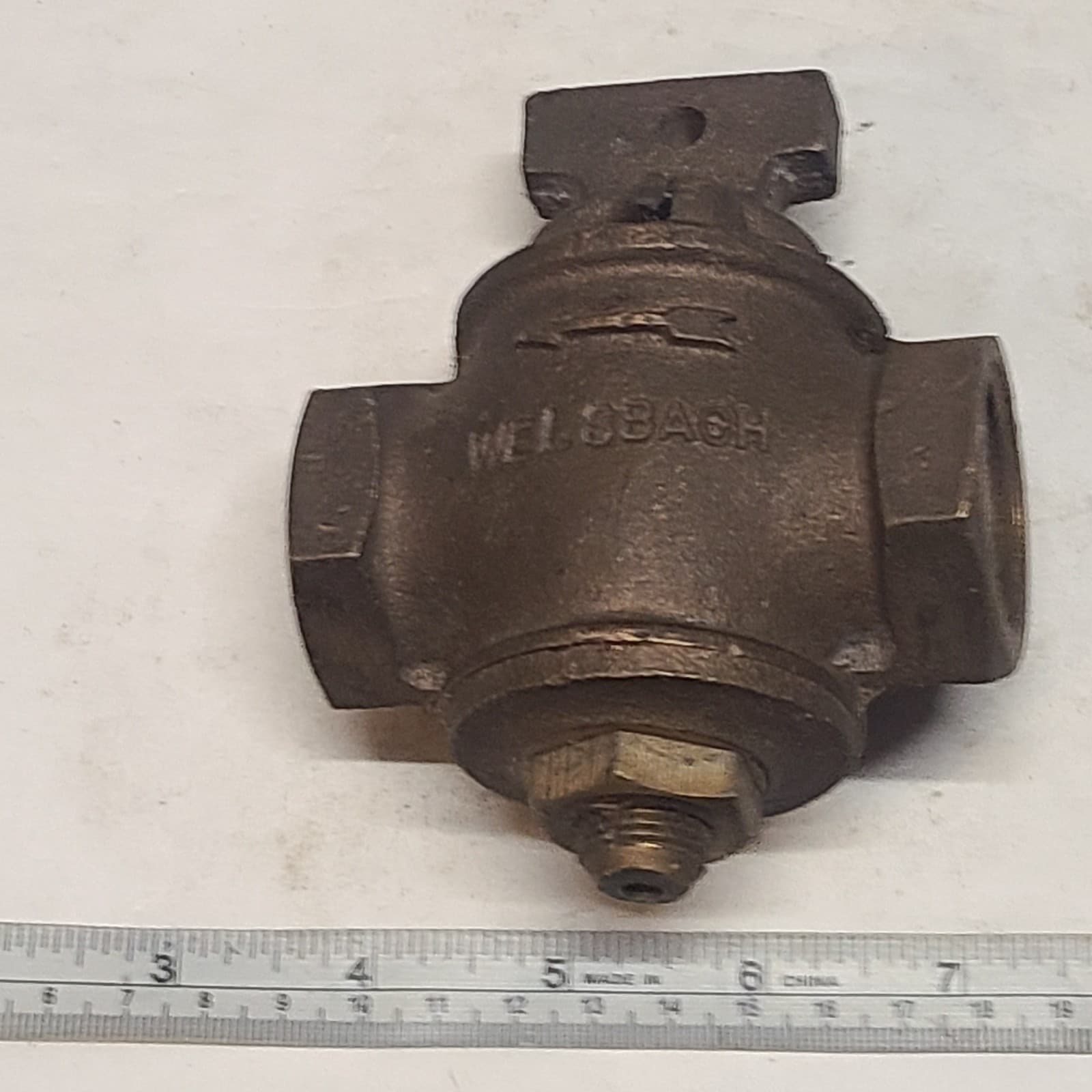 Welsbach Brass Flat Head Gas Plug 1" NPT Valve 2