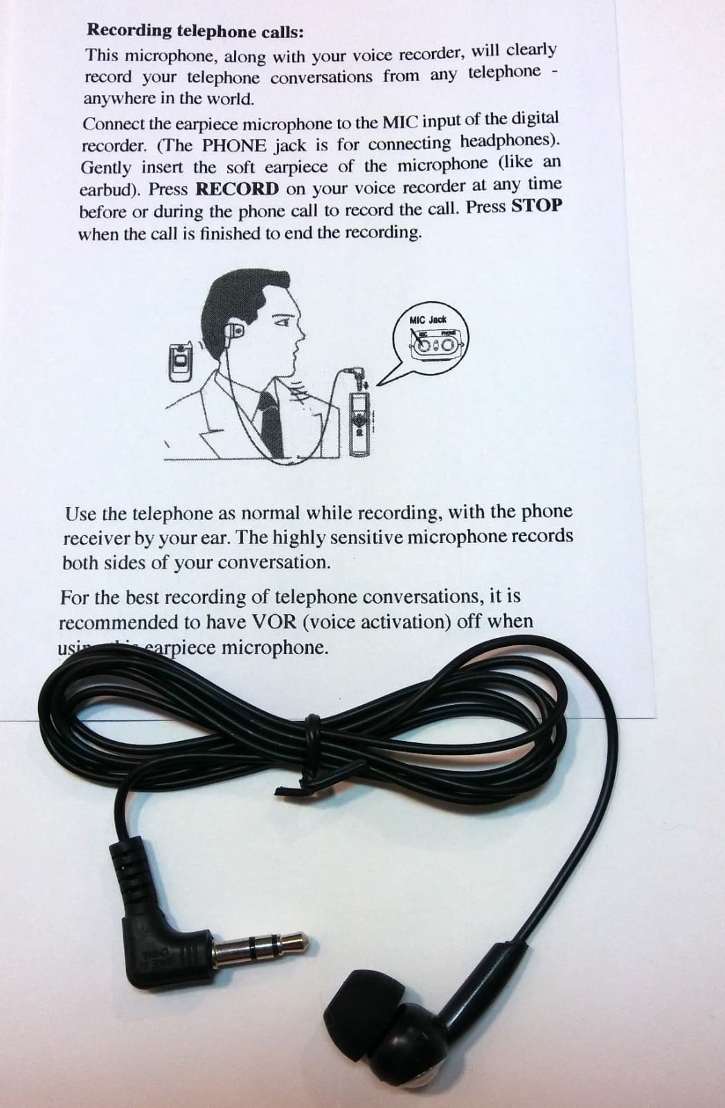 Record Cell Phone, YOUR Calls from any Telephone, USB Digital Voice Recorder 2