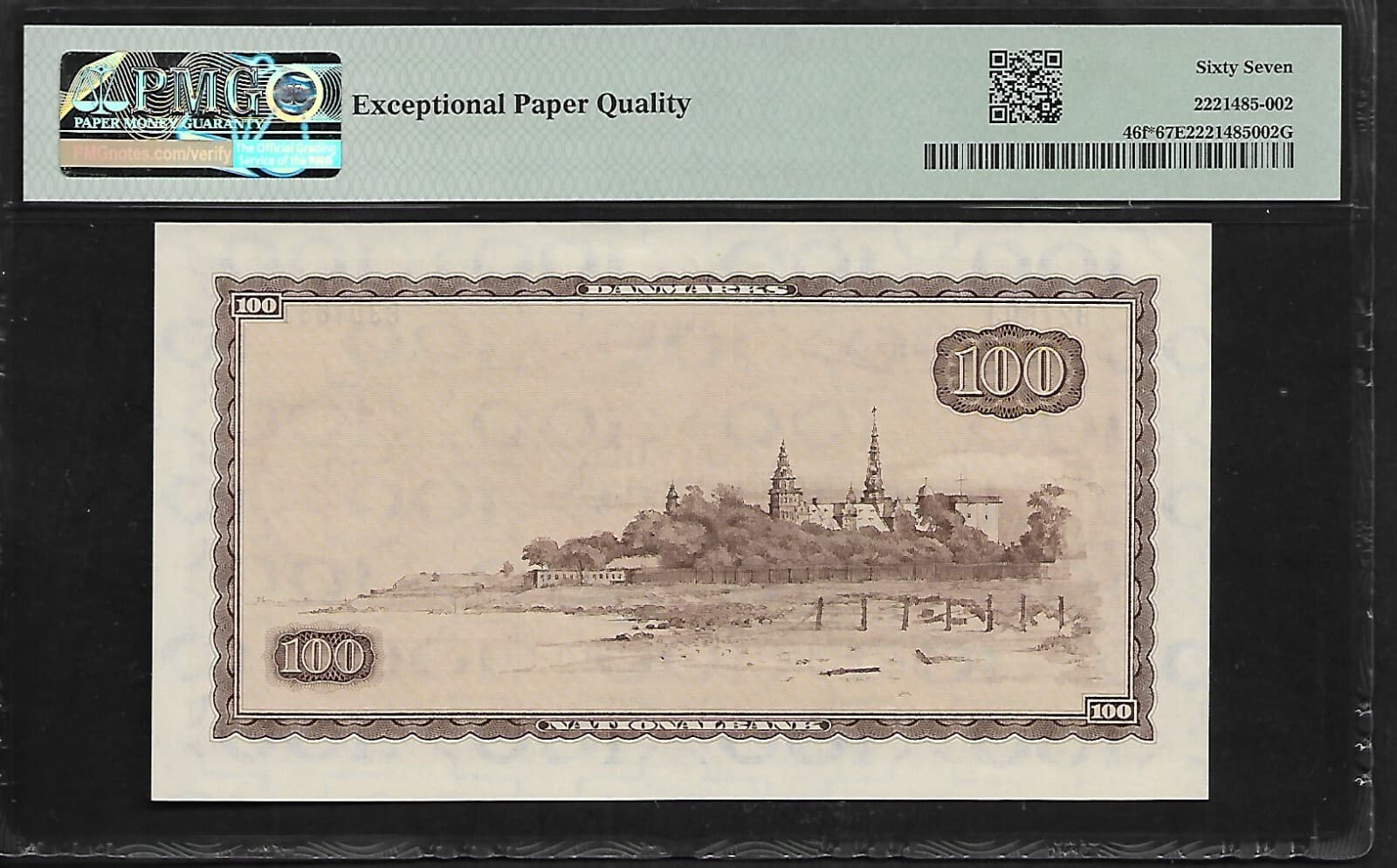 Denmark 100 Kroner 1970 PMG 67 EPQ UNC P#46f* Replacement/ Star Series B2700J 2