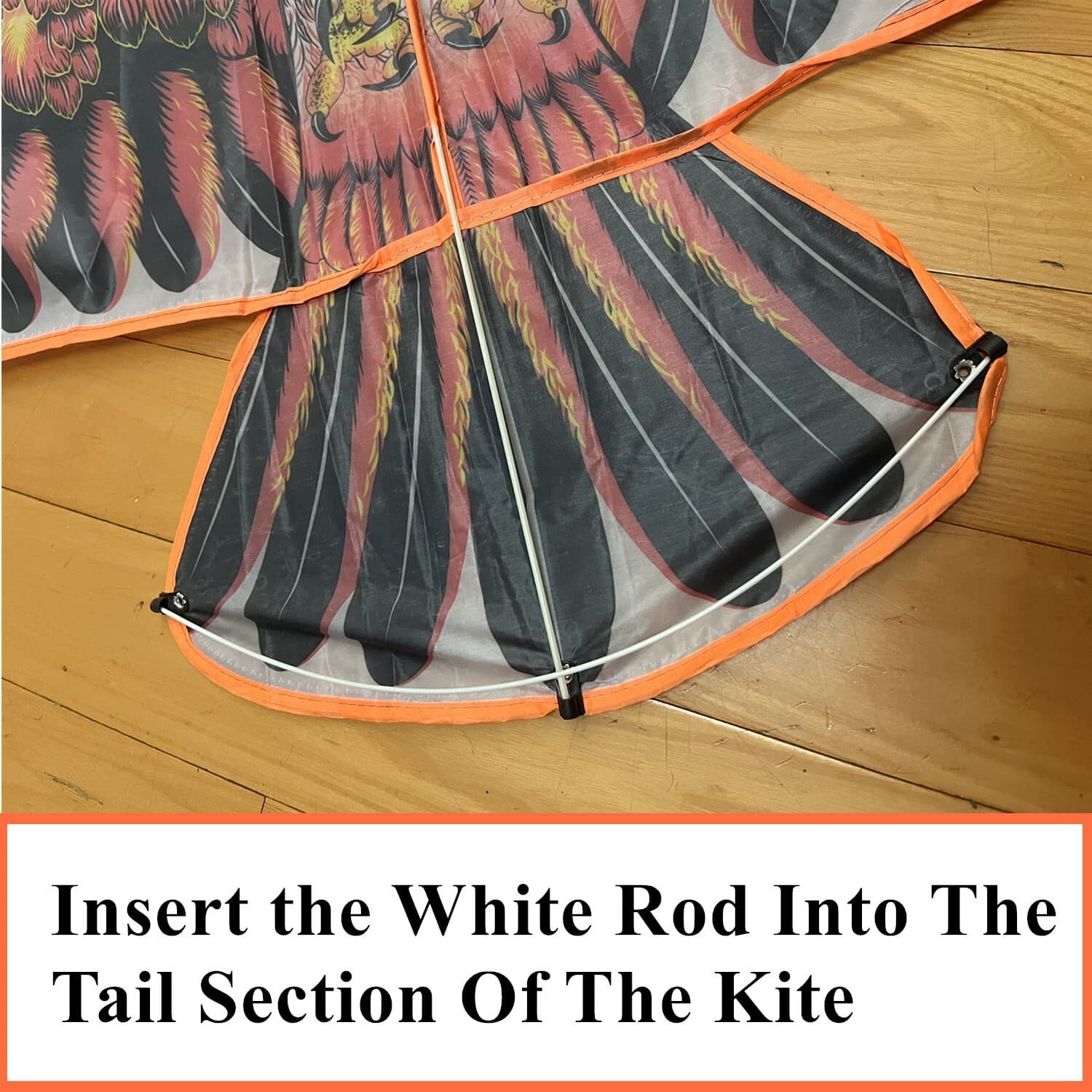 60-Inch Huge Eagle Kite Single Line Bird Kite Easy To Fly Animal Kite Beach Toy 3