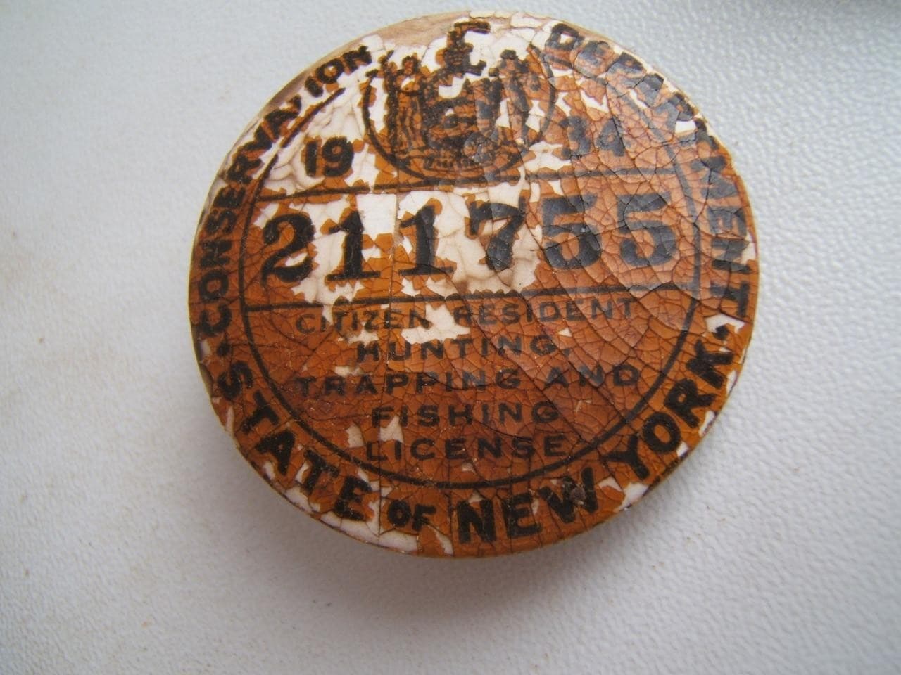 6 VINTAGE STATE OF NY CONSERVATION DEPARTMENT HUNTING TRAPPING FISH LICENSE 5
