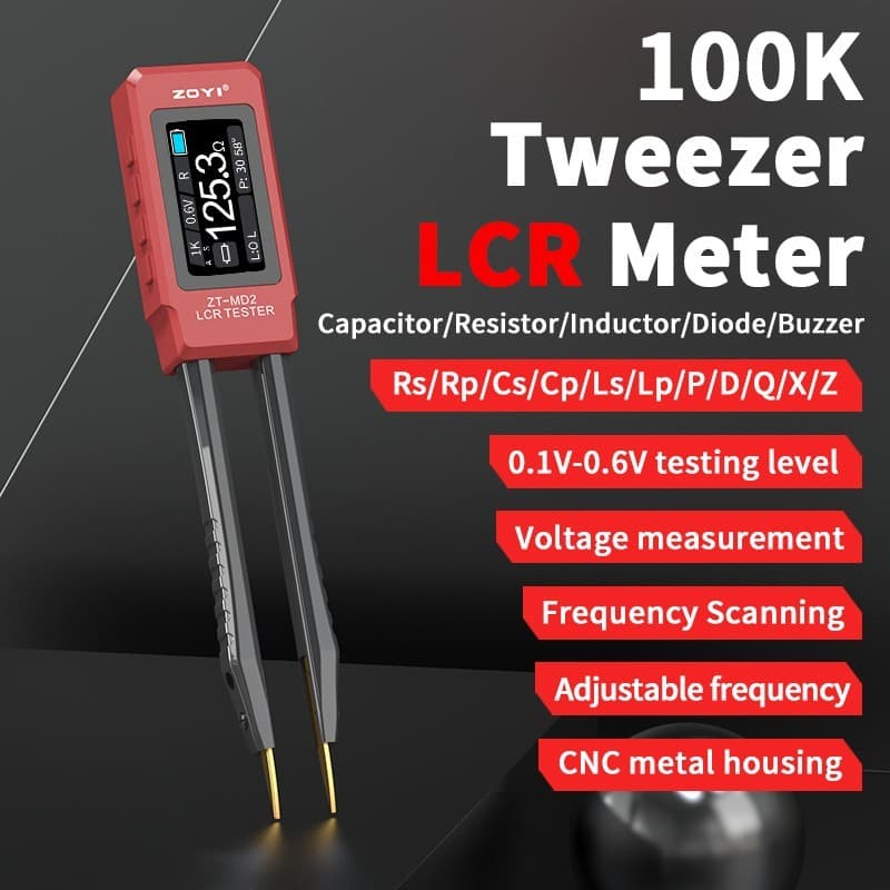 ZOYI ZT-MD2 Smart Tweezers LCR Meter Digital Bridge Tester  ESR SMD Checker 2