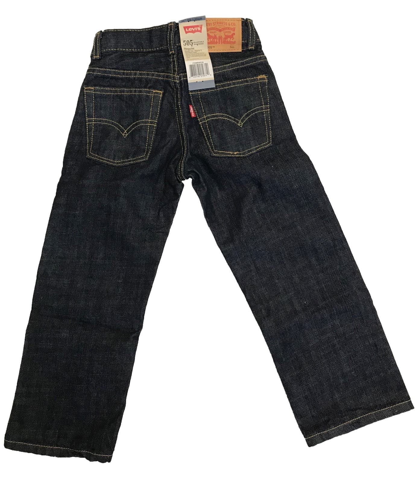Levis Boys 505 Regular Jeans Dark Blue 2