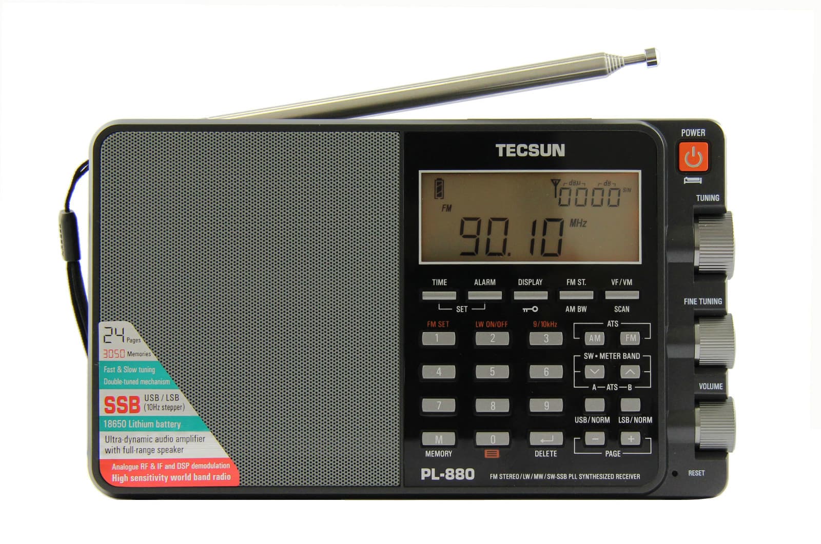 TECSUN PL-880 (Black) Triple Conversion AM/FM SW SSB Radio 8820 firmware  2