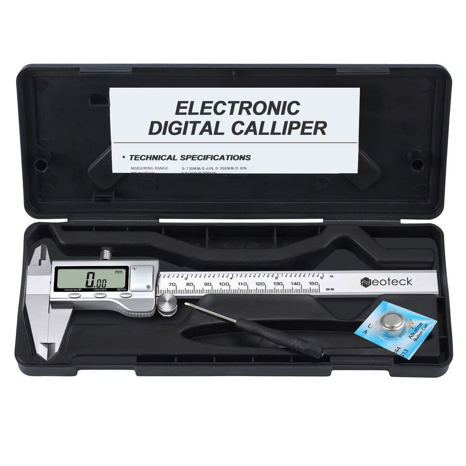 Neoteck 0-6" 150mm Digital Caliper Vernier Micrometer Electronic Ruler Gauge 6