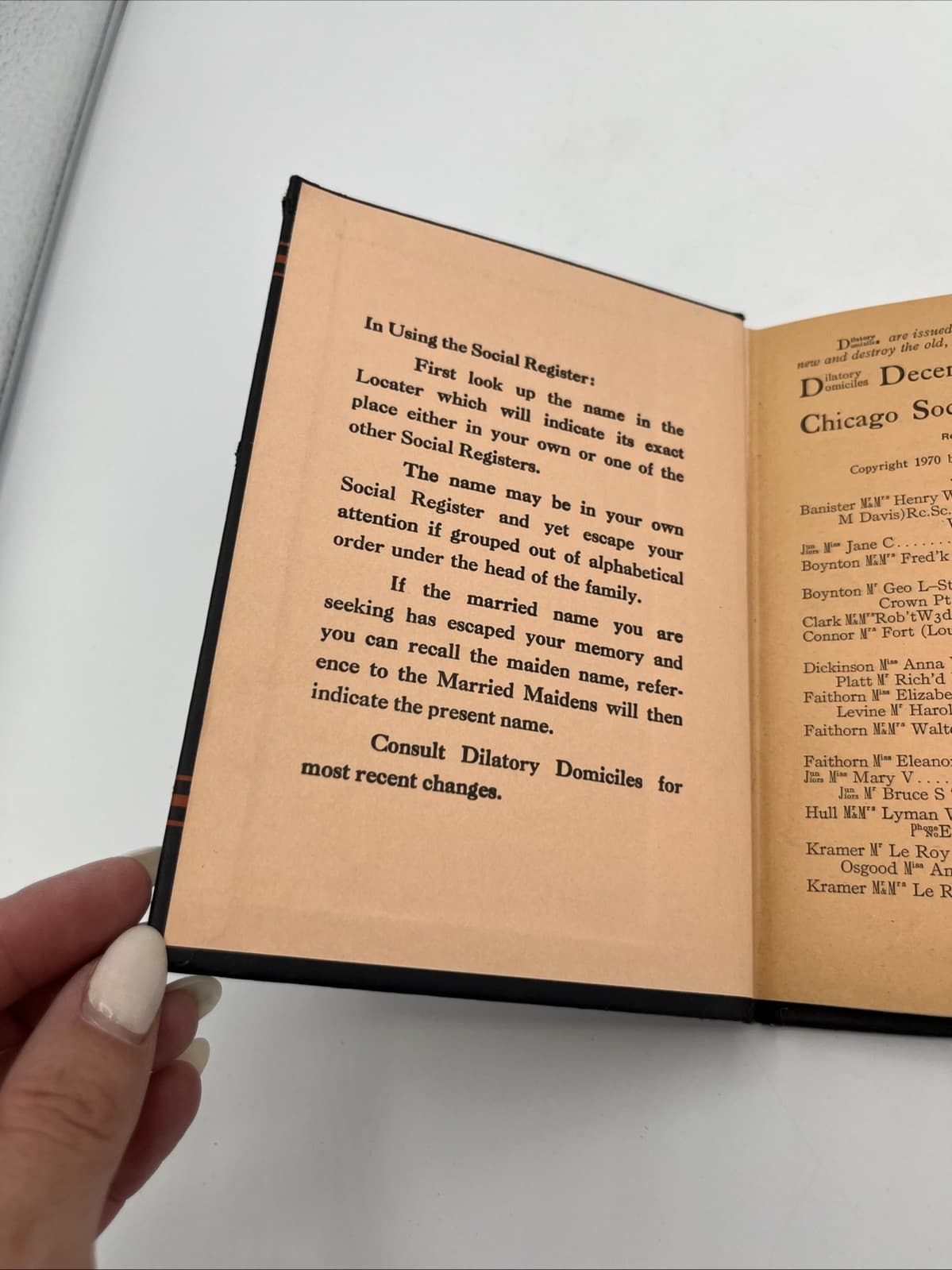 1971 Social Register Chicago Directory Hardcover 4
