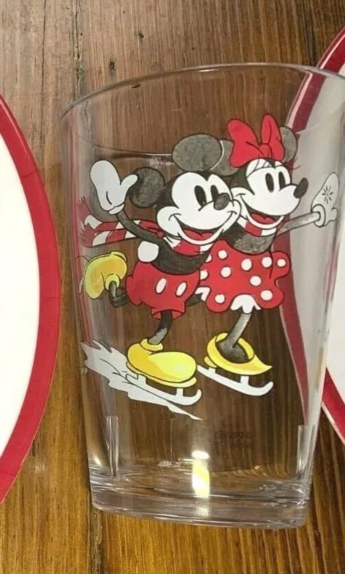 Disney Pottery Barn Mickey Mouse Cup holiday Christmas party gift peanuts SET , 6